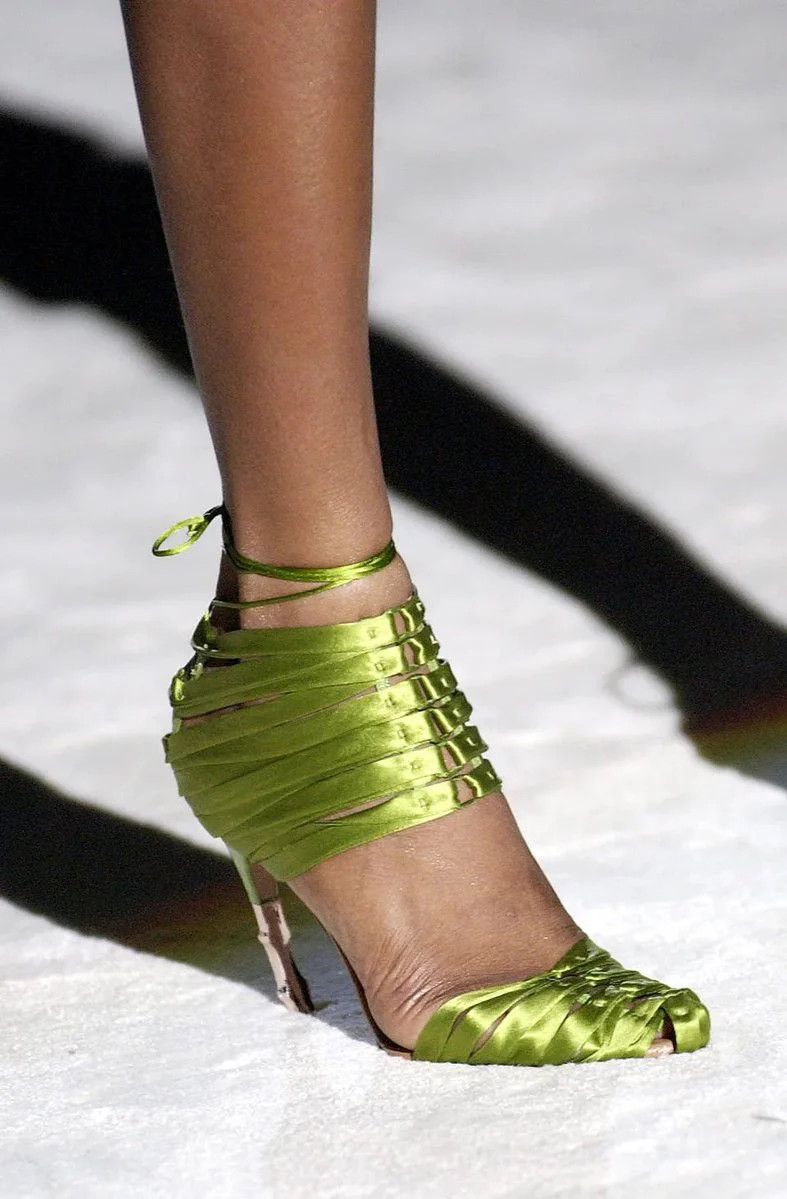 Gucci × Tom Ford Gucci by Tom Ford Green Corset Heels, SS 2004 Size US 6.5 / IT 36.5 - 3 Thumbnail