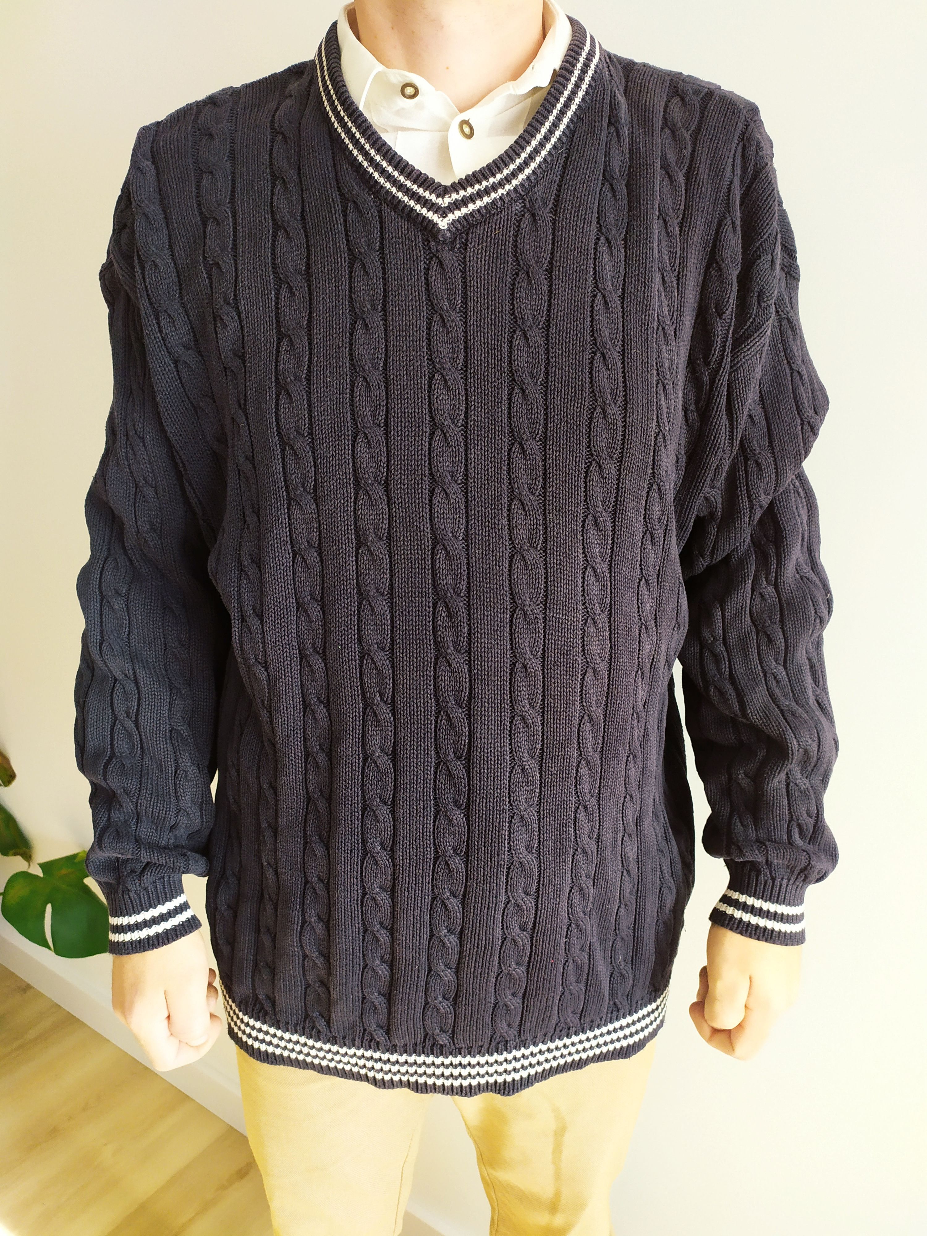 O'Neill Navy Mc O'Neill cricket style cable knit sweater Size US L / EU 52-54 / 3 - 1 Thumbnail