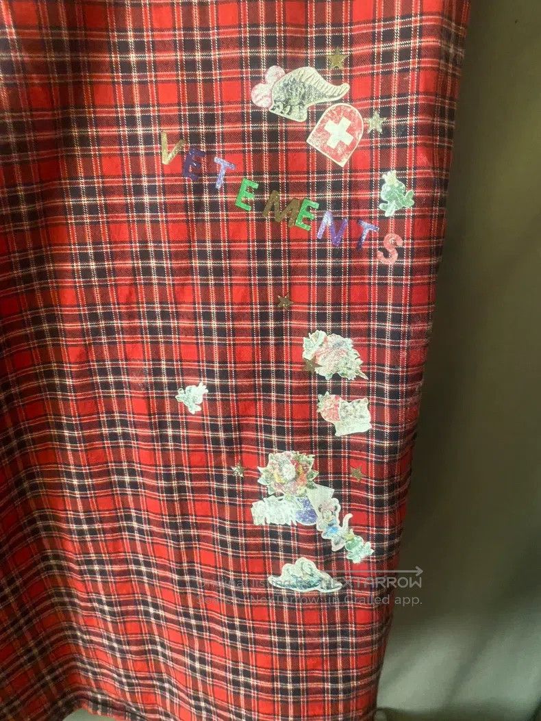 Other Vetements Zoo Sticker Red Plaid Shirt Size US S / EU 44-46 / 1 - 6 Thumbnail