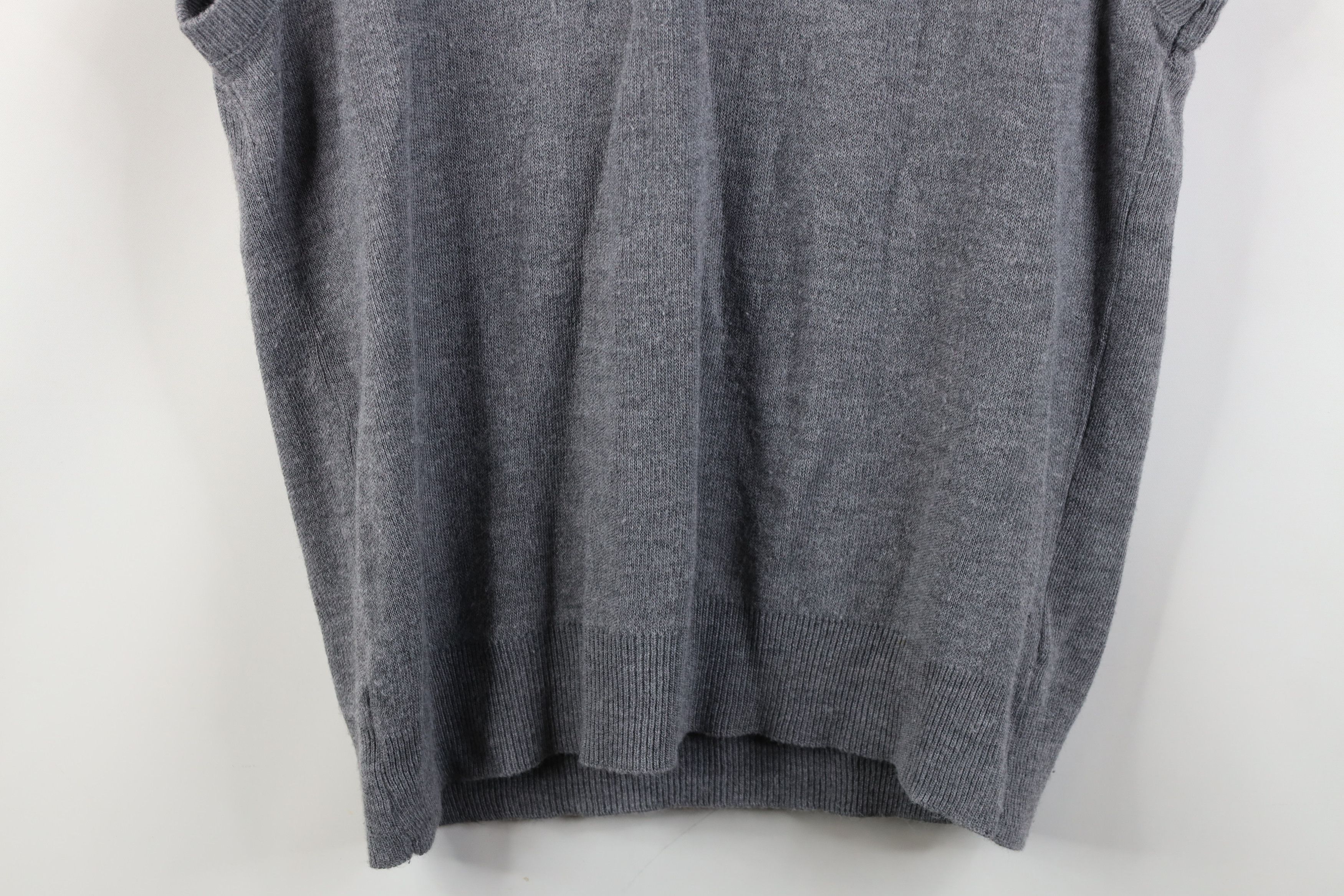 Vintage Vintage 70s Streetwear Blank Knit Sweater Vest Gray USA Size L / US 10 / IT 46 - 13 Thumbnail