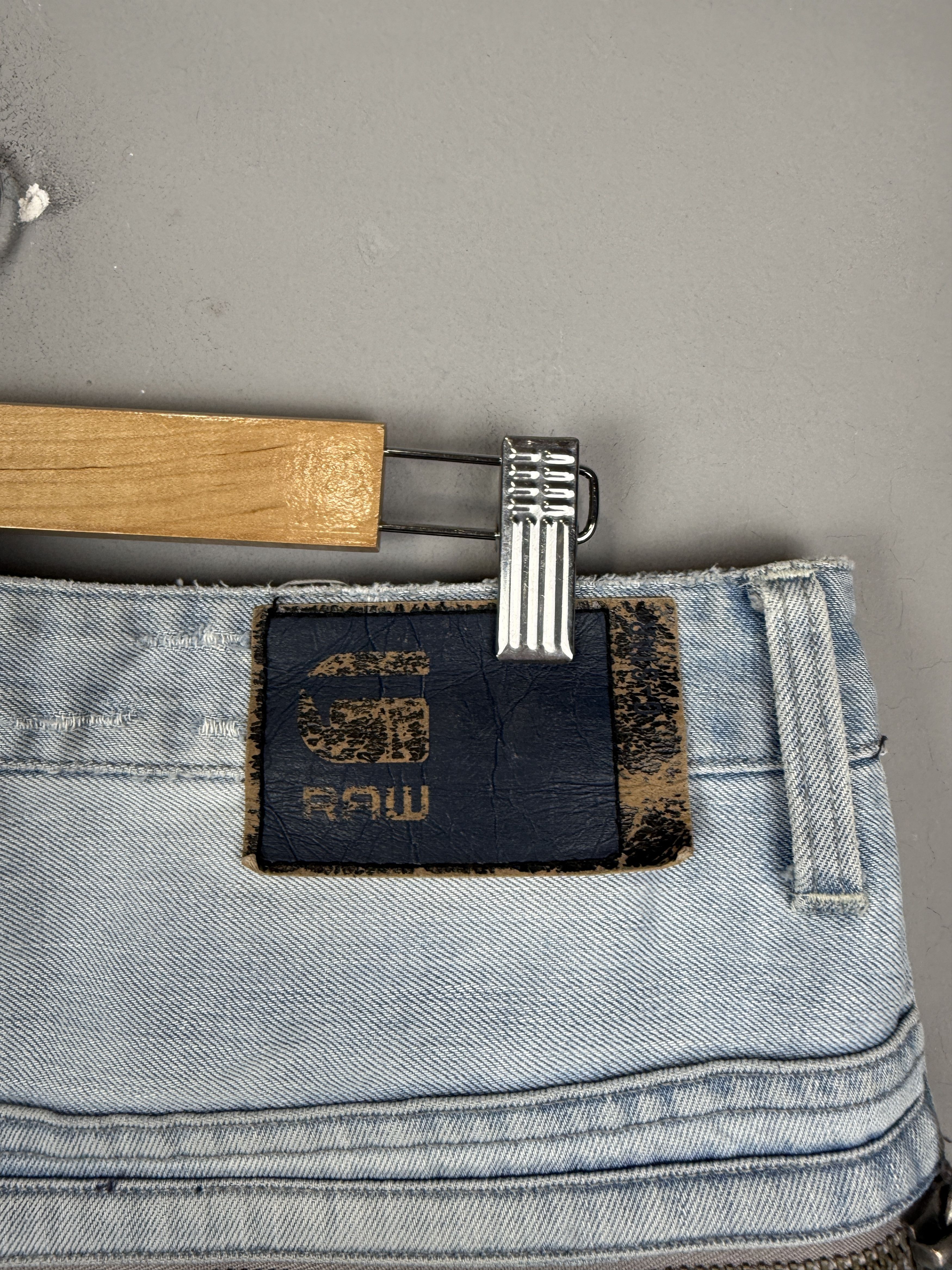 G-Star G-Star Raw Denim Jeans Arc Zip 3D Slim Blue Distressed Denim Size US 34 / EU 50 - 7 Thumbnail
