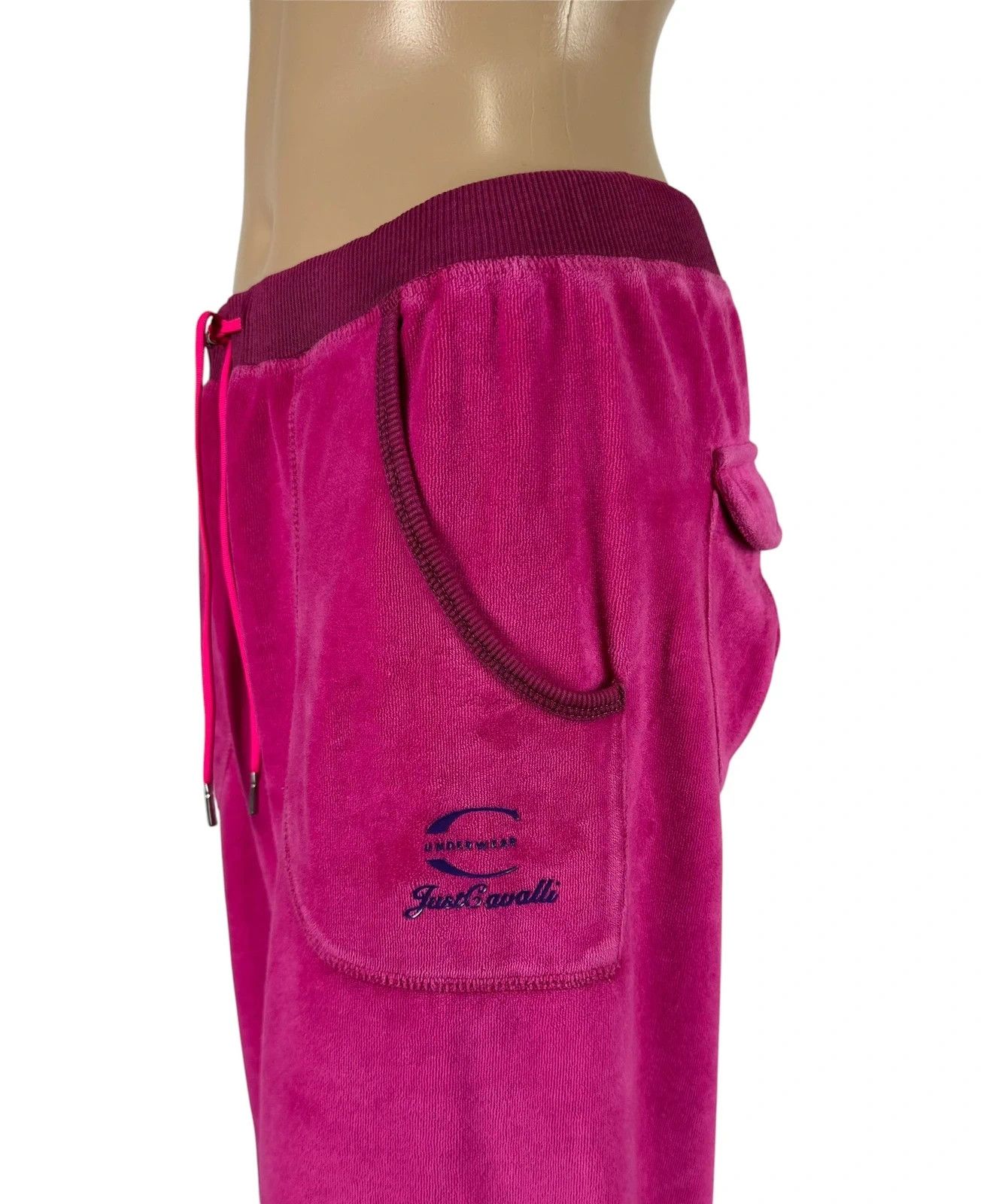 Just Cavalli Just Cavalli Pink Velour Pants size L Size 30" / US 8 / IT 44 - 2 Thumbnail