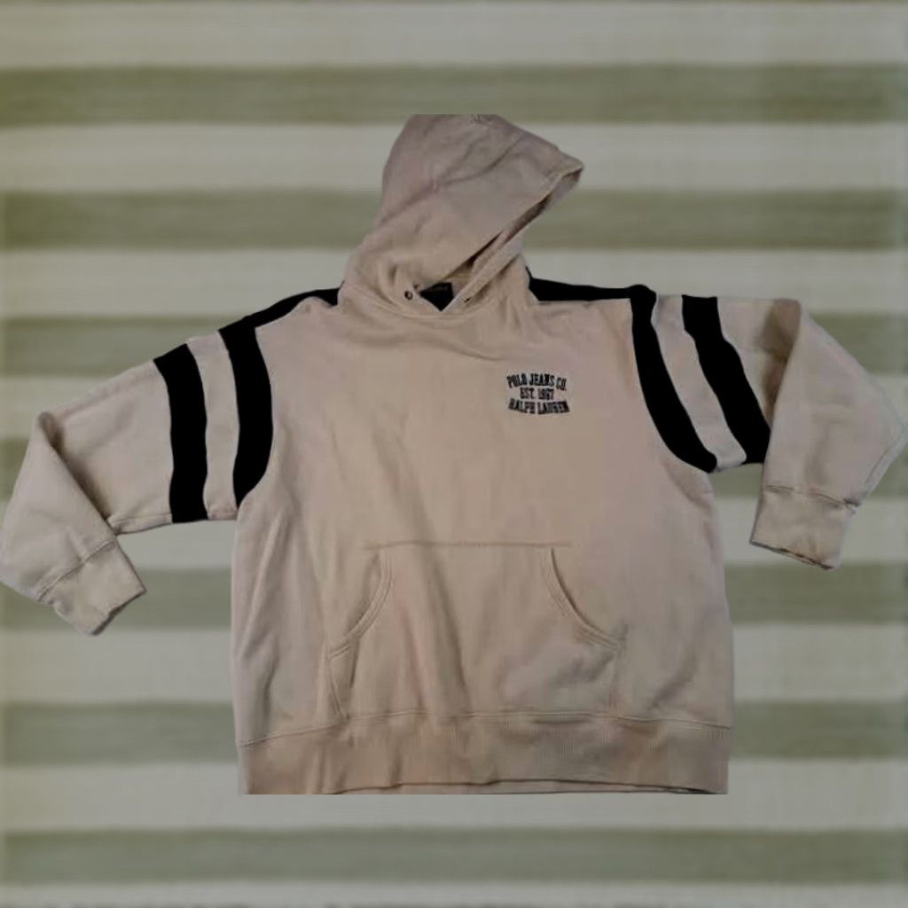 Polo Ralph Lauren Polo Jeans Co. Ralph Lauren Hoodie Sweatshirt XL White Men's Pullover Hooded Size US XL / EU 56 / 4 - 1 Thumbnail