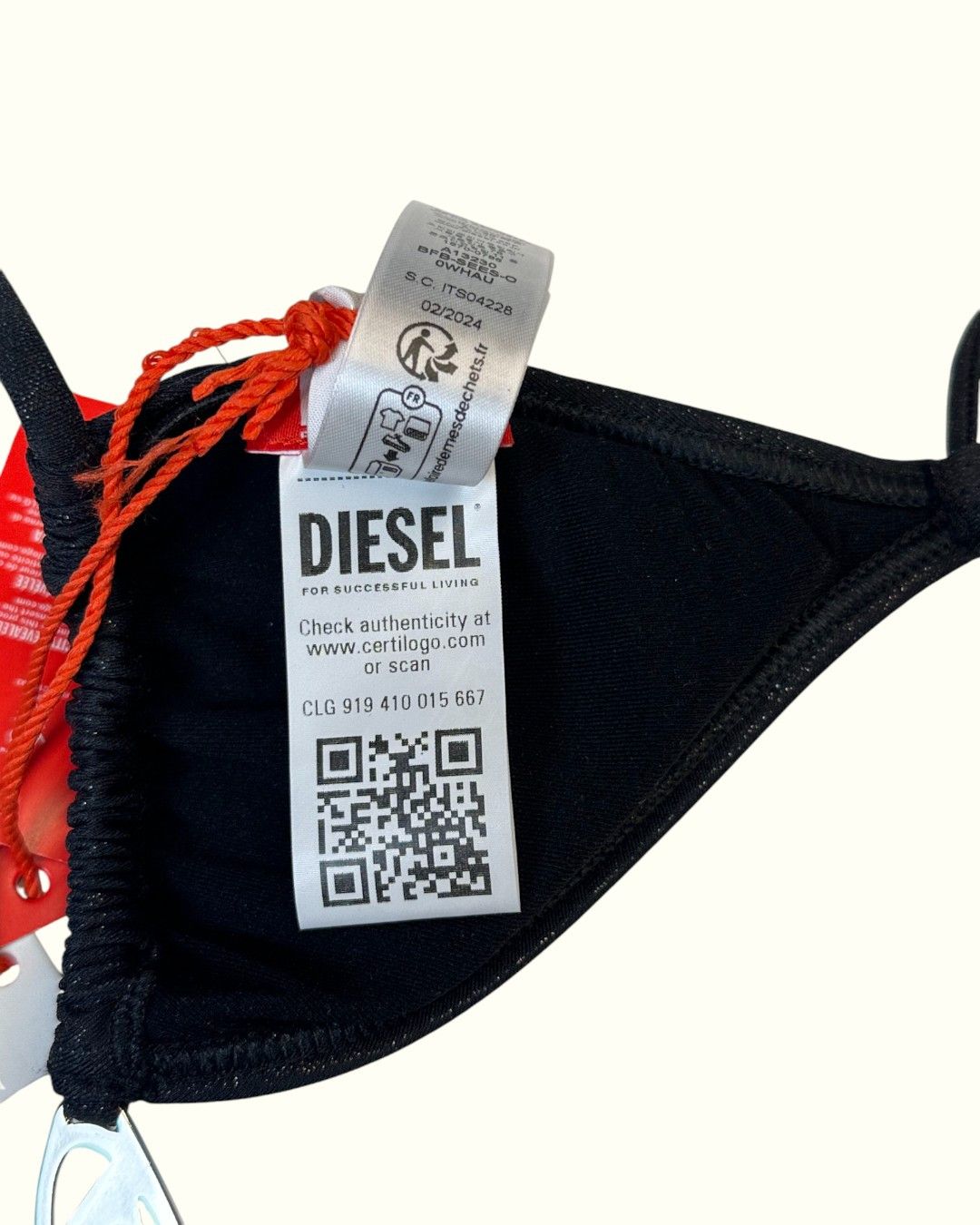 Diesel Diesel Y2K metallic Black Bikini Top XXS Silver Logo Size XXS / US 00 / IT 34 - 7 Thumbnail
