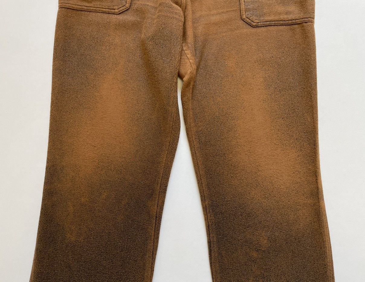 Maison Margiela Early 2000s Cracked Leather Effect Utility Trousers Size US 34 / EU 50 - 11 Thumbnail