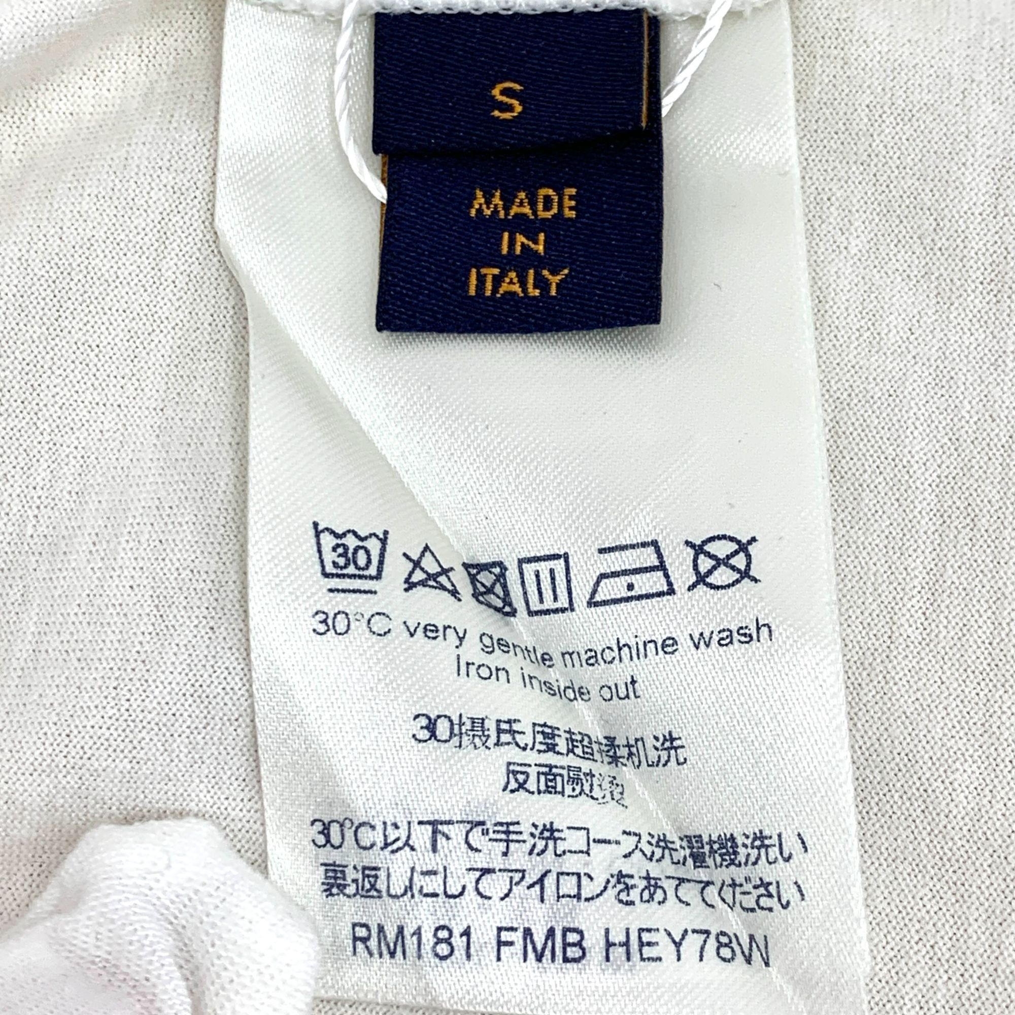 Louis Vuitton Louis Vuitton White Logo Print Cotton Round-Neck Short-Sleev Size S / US 4 / IT 40 - 2 Thumbnail