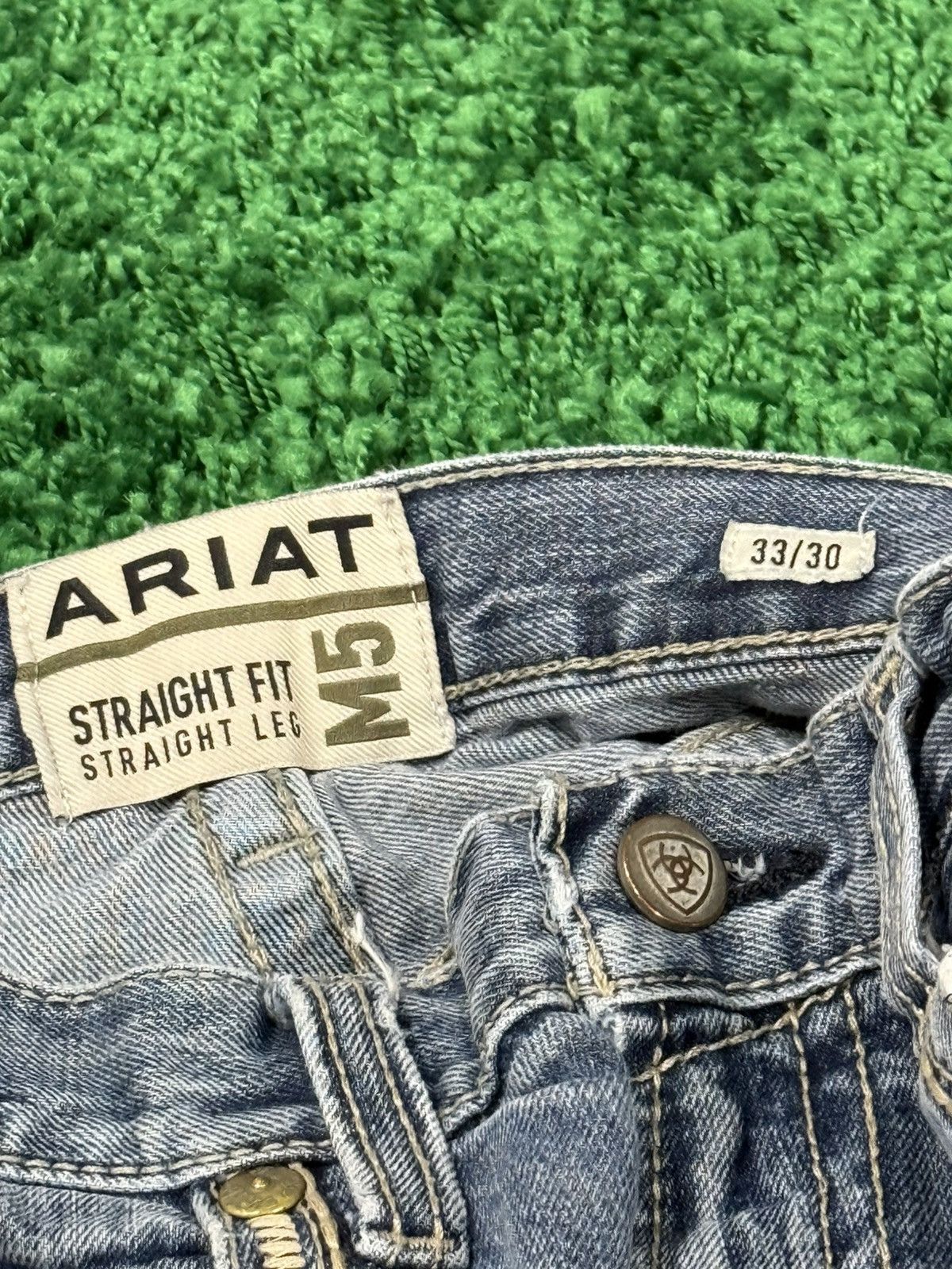 Ariat Ariat Straight Leg Contrast Stitch Denim Jeans 33 x 30 Size US 33 - 10 Thumbnail