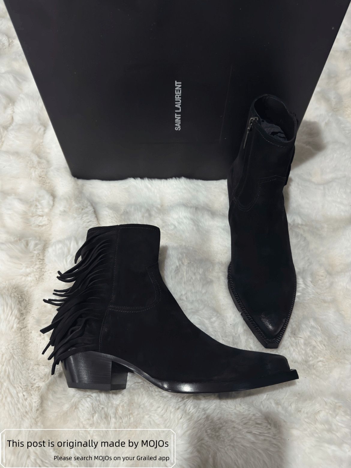 Saint Laurent Paris Sz 40 Saint Laurent Paris Lukas Zip Frin Boots Size US 7 / EU 40 - 1 Thumbnail