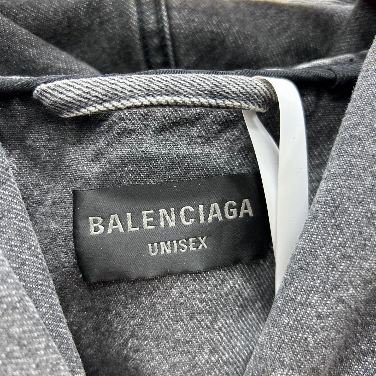Balenciaga BALENCIAGA Carbon Gray Denim Hoodie 3 Mint Size L / US 10 / IT 46 - 3 Thumbnail