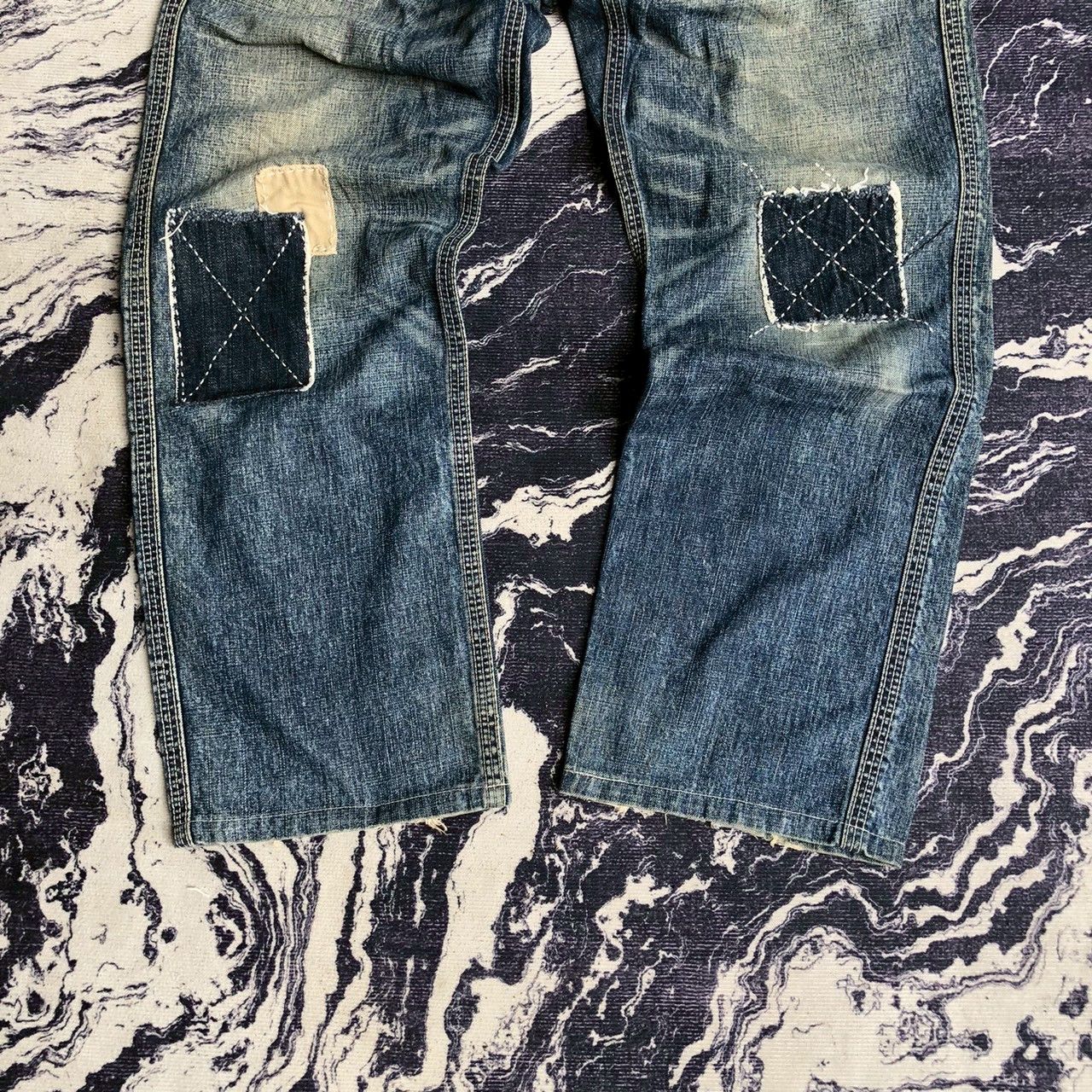 Levi's Vintage Levi’s Sashiko Boro Patch Distressed Denim W33 Size US 31 - 3 Thumbnail