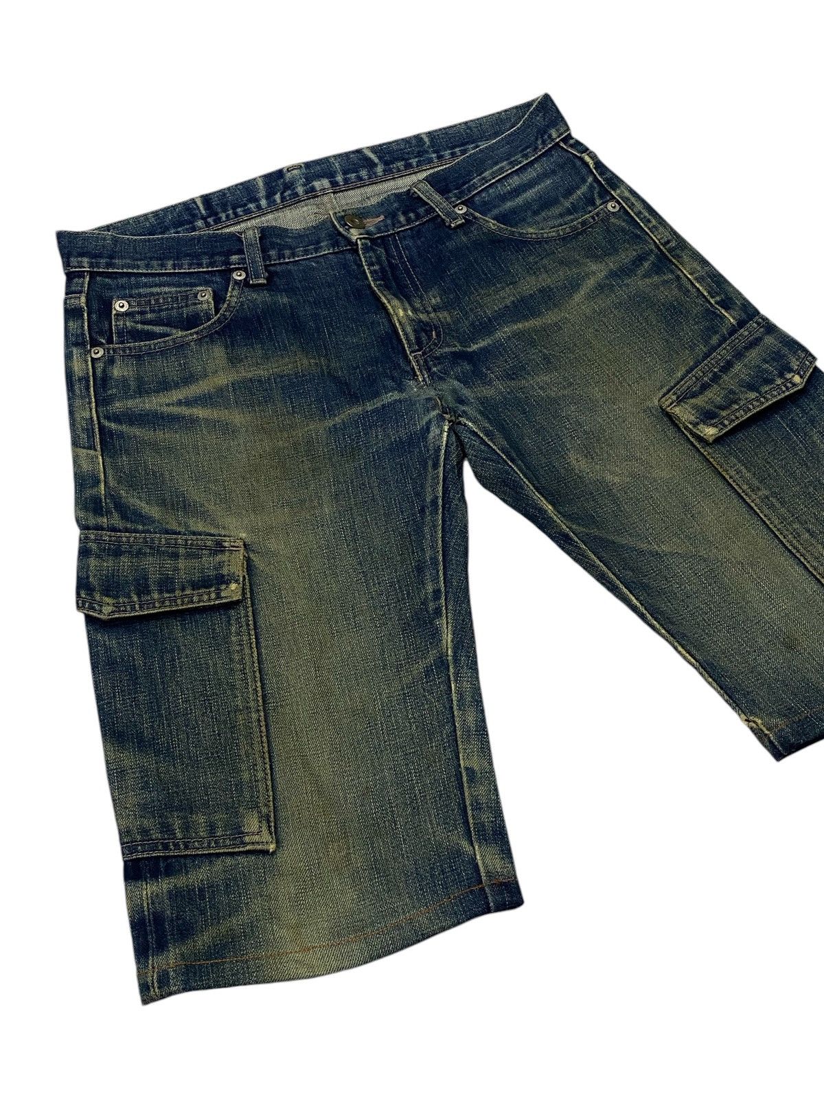 Japanese Brand × Neighborhood Neighborhood 2001 Selvedge Distressed Denim Cargo Shorts Size US 31 - 9 Thumbnail