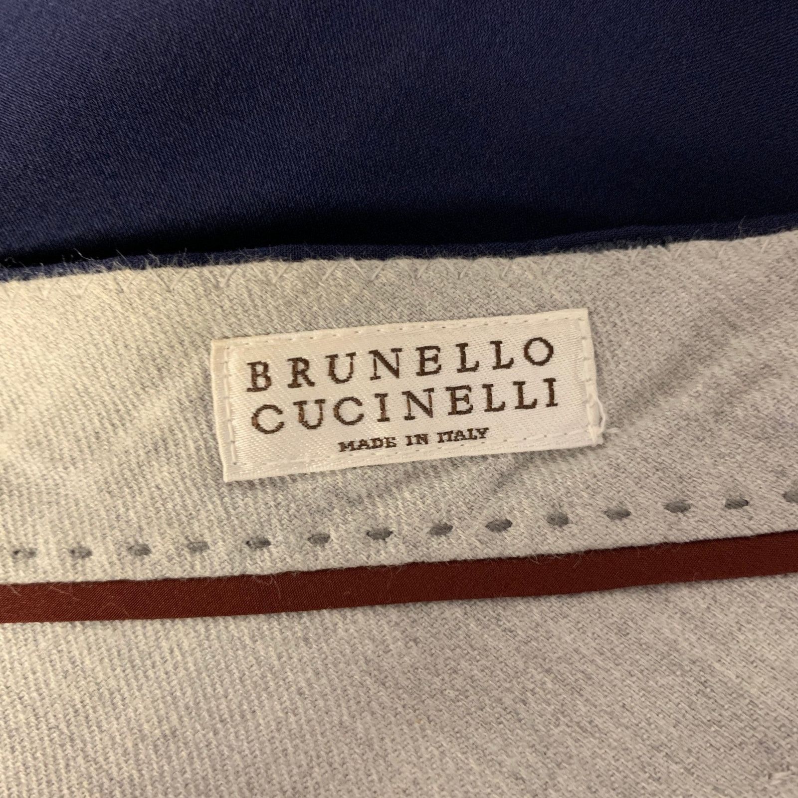 Brunello Cucinelli BRUNELLO CUCINELLI Size 40 Navy Wool Blend Notch Lapel Suit Size 40R - 10 Thumbnail