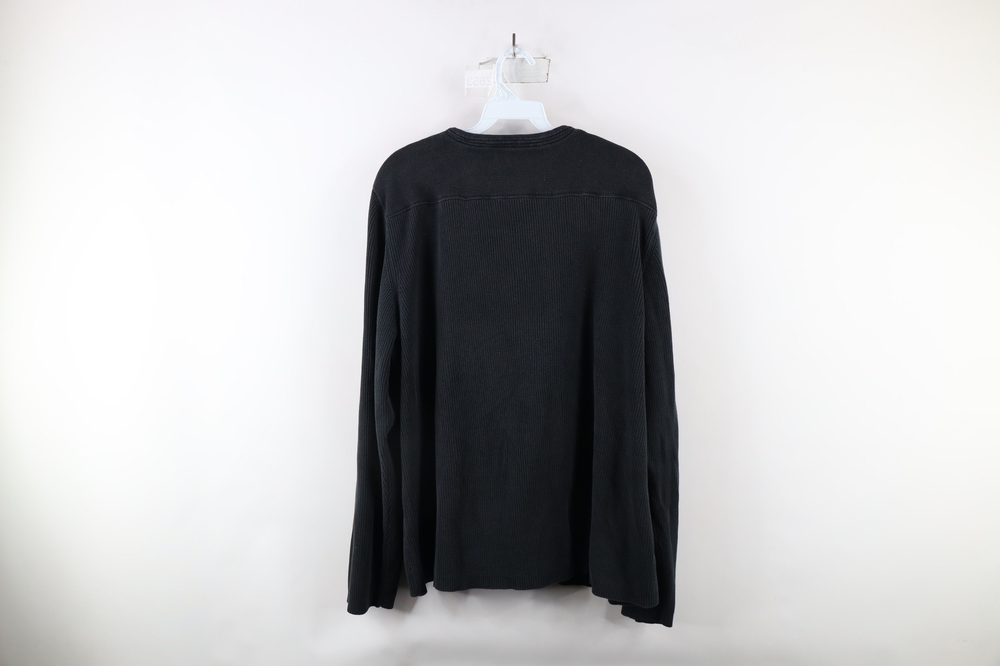 Harley Davidson × Vintage Vintage 90s Harley Davidson Out Ribbed Knit Sweater Black Size 3XL / US 20-22 - 9 Thumbnail