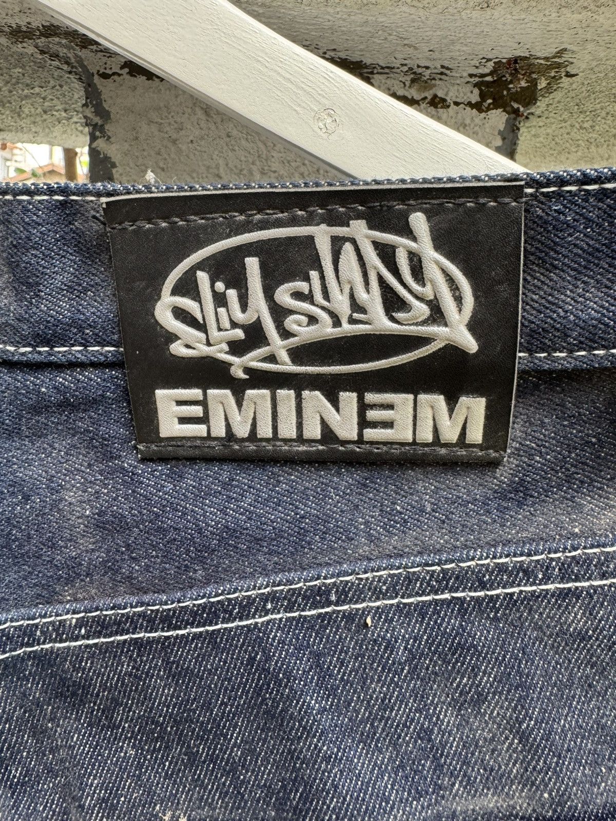 Eminem × Rap Tees VERY RARE🔥Vintage 90s EMINEM HIPHOP BAGGY FLARE Jean BOSS02 Size US 32 / EU 48 - 12 Thumbnail