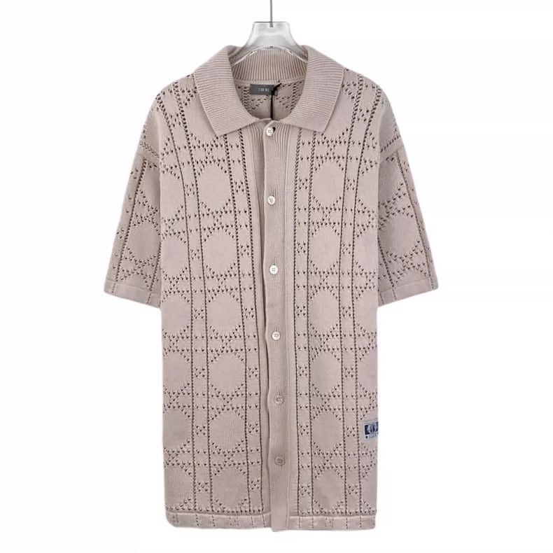 Dior Dior 24 pink hollow rattan checkered cotton lapel single-br Size US S / EU 44-46 / 1 - 1 Thumbnail