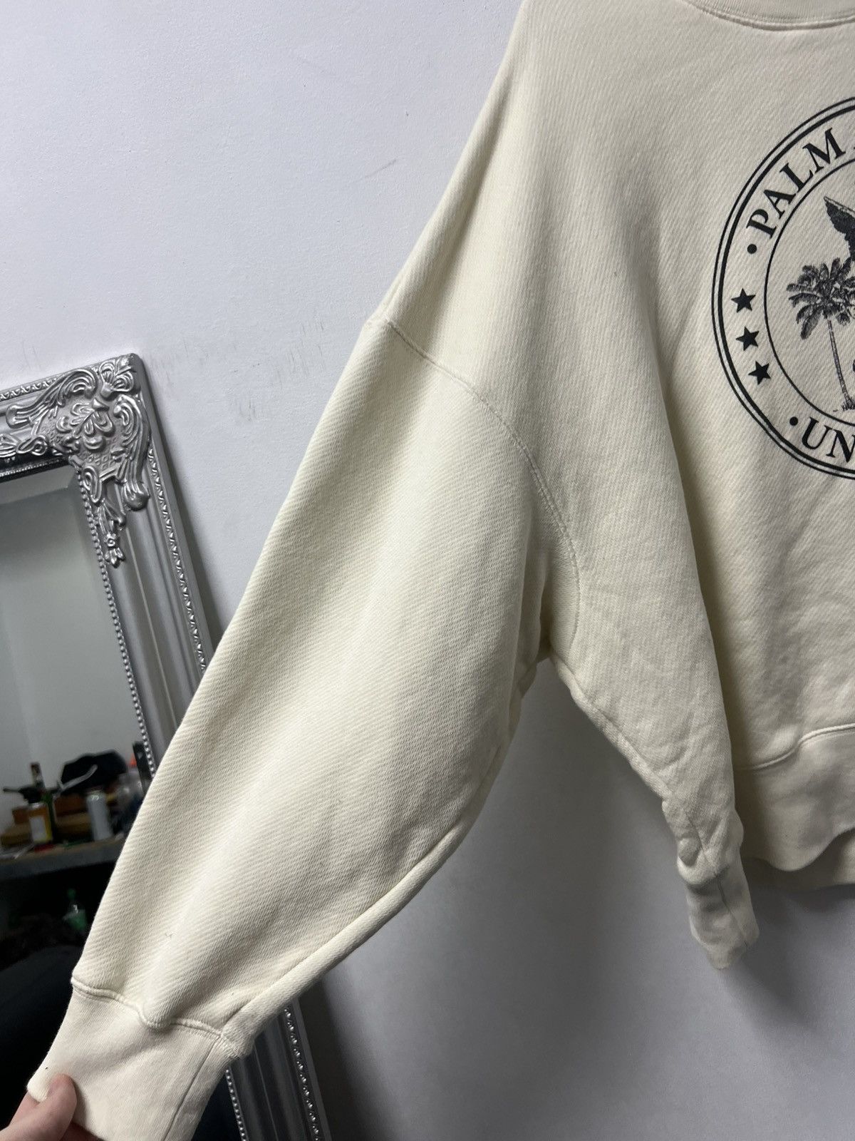 Palm Angels Palm Angels Sweatshirt Big Logo Luxury White Size US S / EU 44-46 / 1 - 19 Thumbnail