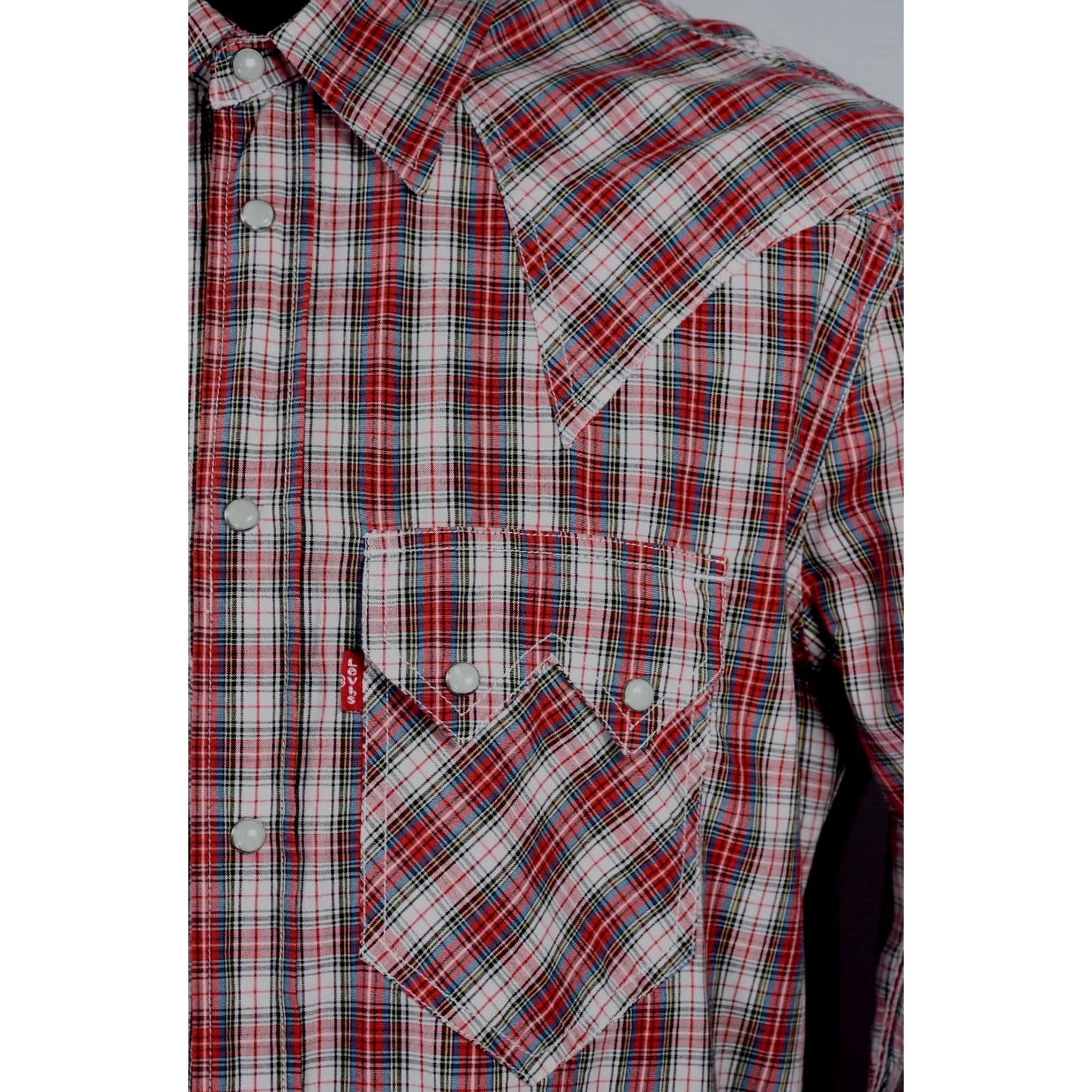 Levi's Levi's Limited Edition Western Shirt Mens XL Button-Up, Plaid, Cotton, Multicolor, Casual, Regular Fit, Hoodie? Size US XL / EU 56 / 4 - 6 Thumbnail