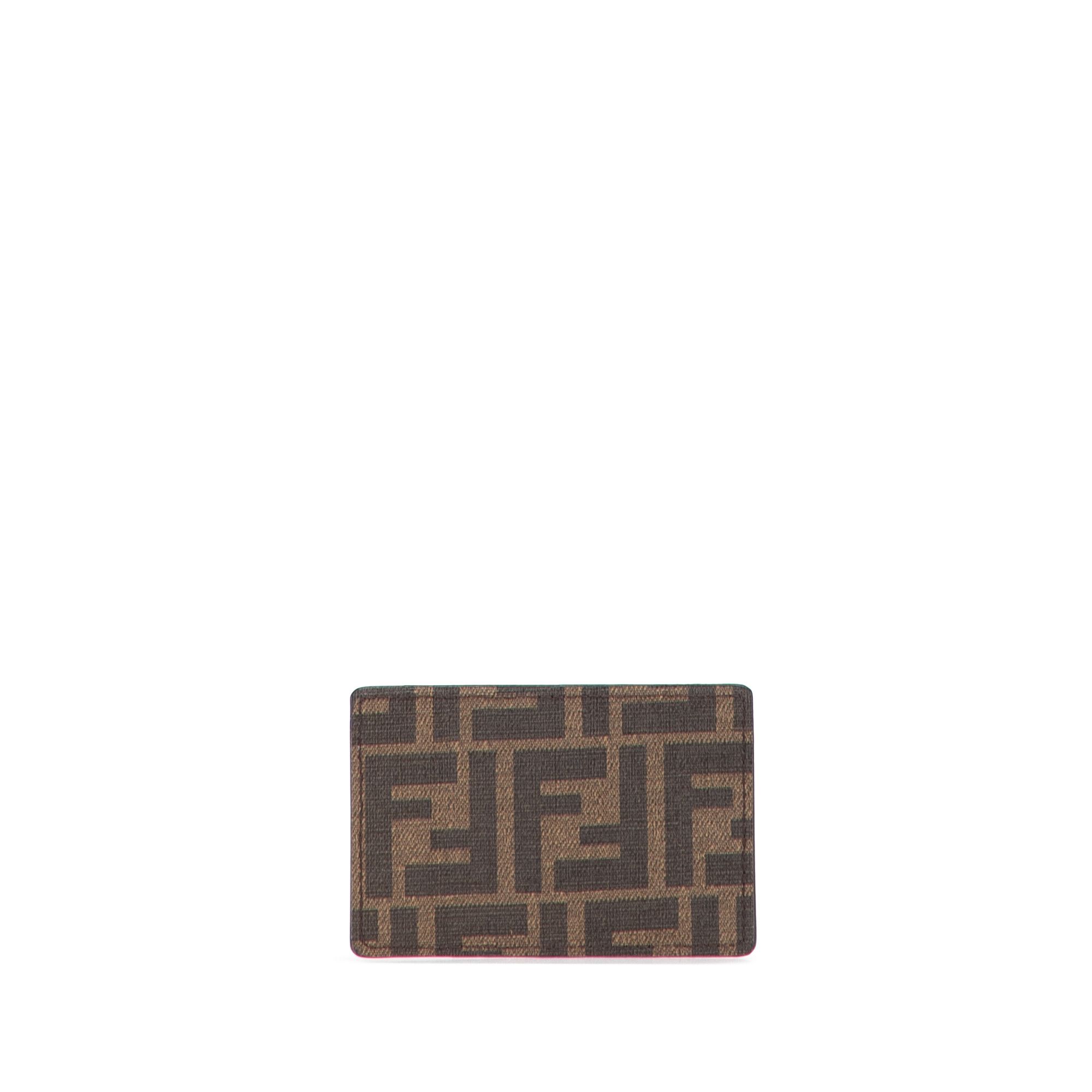 Fendi Fendi Zucca Coated Canvas and Leather Card Holder Size ONE SIZE - 1 Thumbnail