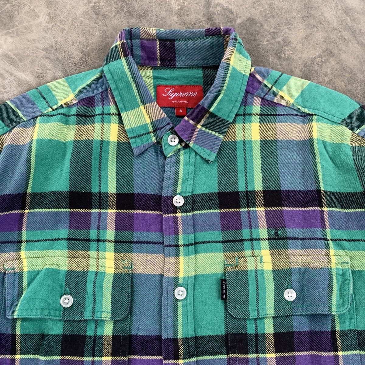 Supreme Supreme Double Pocket Plaid Flanel Shirt Size US S / EU 44-46 / 1 - 3 Thumbnail