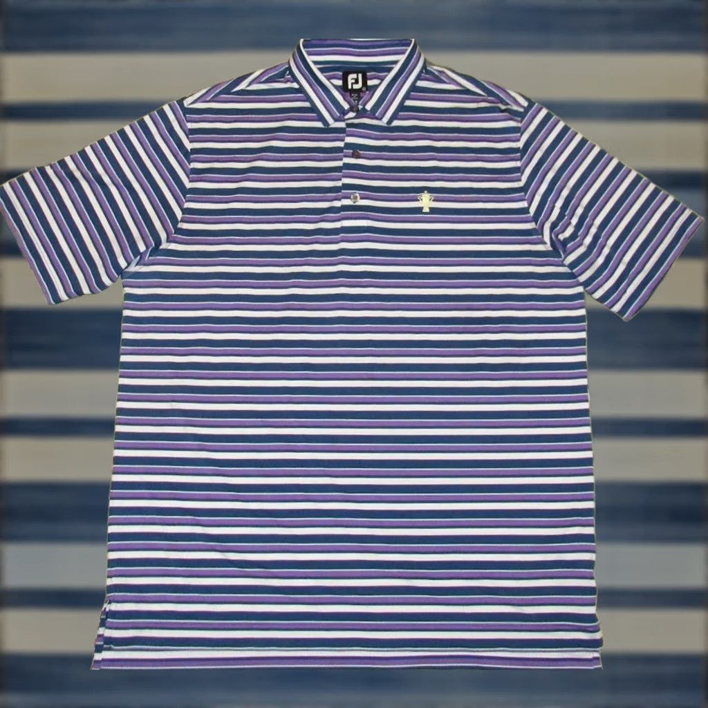 Footjoy FOOTJOY Polo Shirt XL Blue Purple Short Sleeve Golf Trophy Logo Mens Size US XL / EU 56 / 4 - 1 Thumbnail