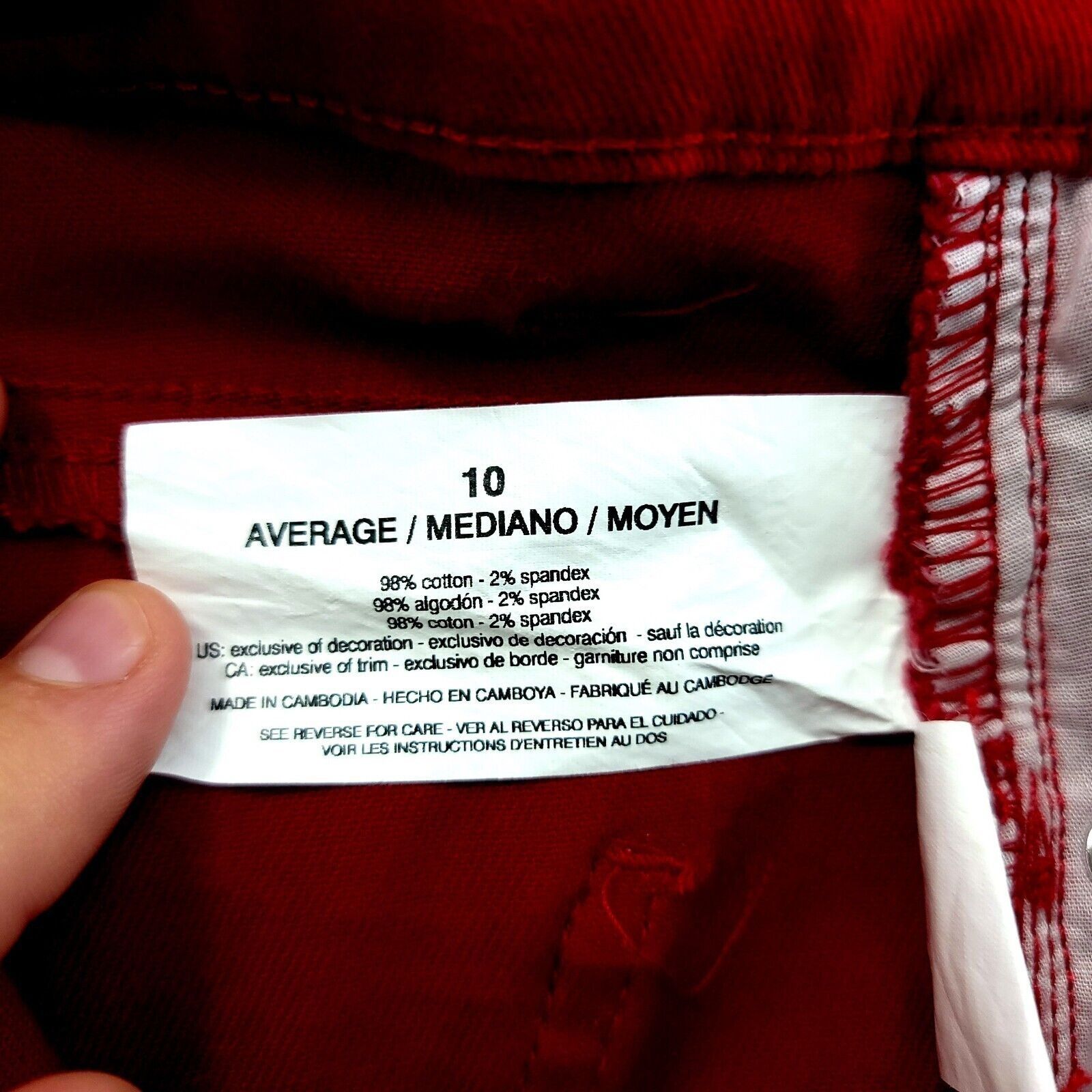 Gloria Vanderbilt Gloria Vanderbilt Red Roll-Up Capri Denim High Rise Jeans Am Size 32" / US 10 / IT 46 - 7 Thumbnail