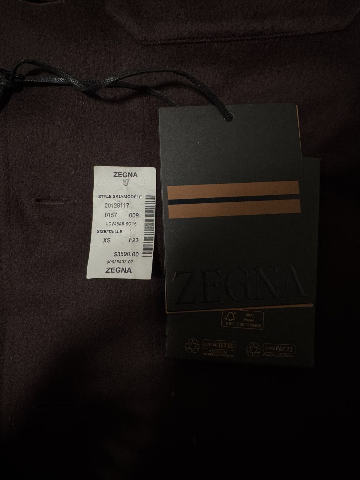 Ermenegildo Zegna Zegna Oasi Cashmere Overshirt Burgundy Size US S / EU 44-46 / 1 - 9 Thumbnail
