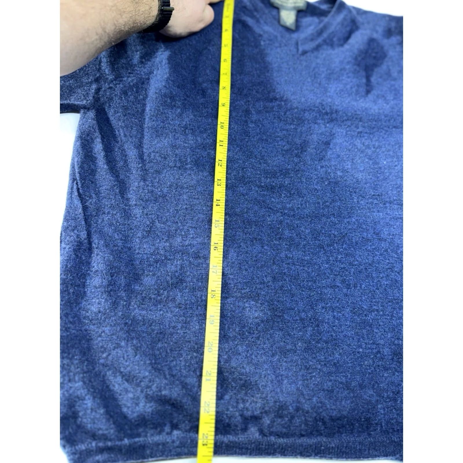 Banana Republic Banana Republic Sweater Pullover Mens M Blue Lightweight Wool V-Neck Long Sleeve Comfortable Regular Knit Size US M / EU 48-50 / 2 - 4 Thumbnail