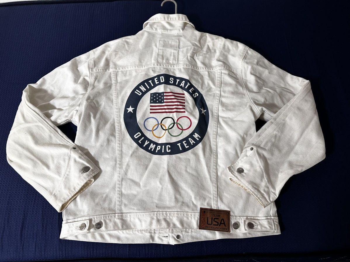 Polo Ralph Lauren POLO White Denim Official TEAM USA (2020) Olympic Jacket Size US L / EU 52-54 / 3 - 3 Thumbnail