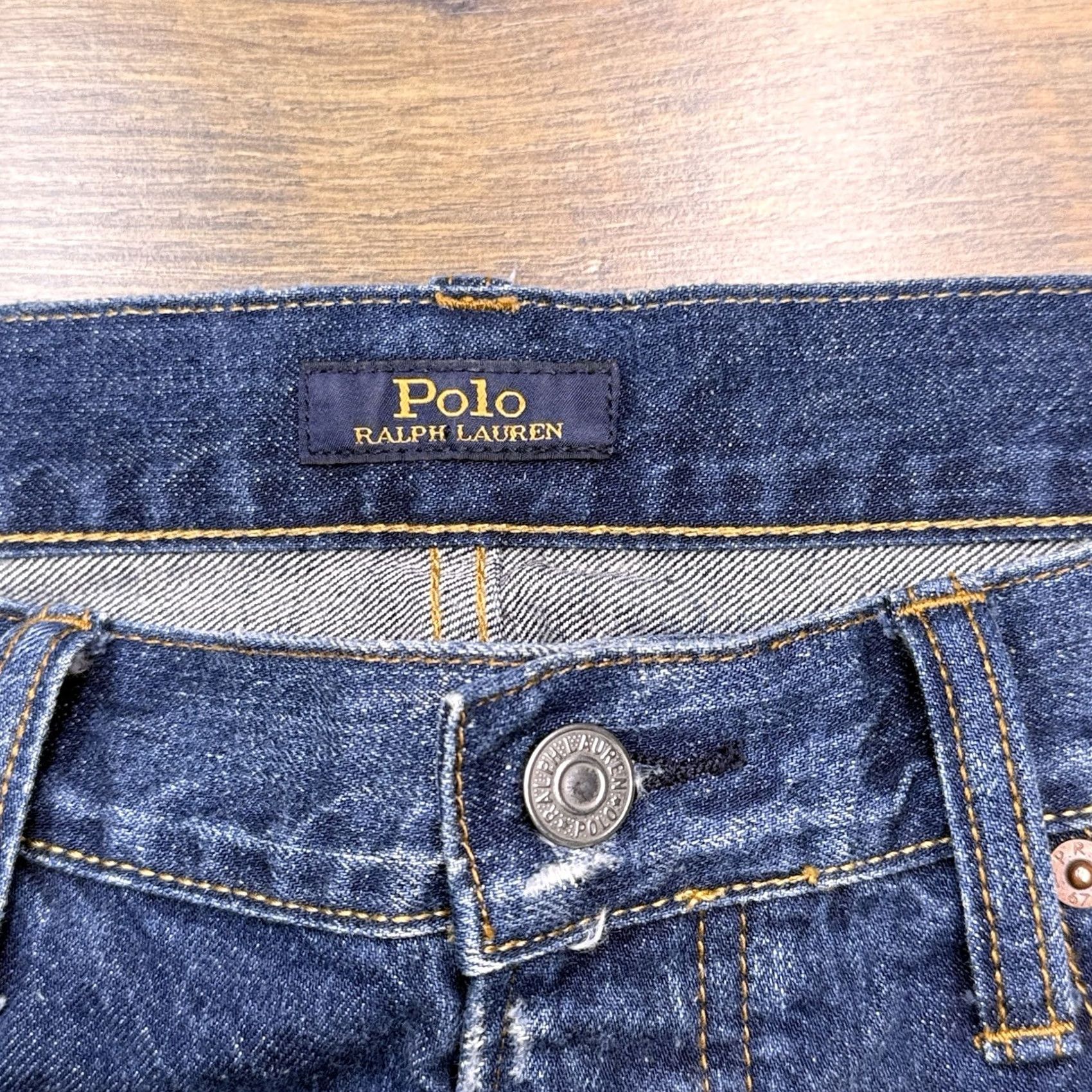 Polo Ralph Lauren Polo Ralph Lauren Jeans Boyfriend Womens 29 Blue Aztec Patch Stretch Denim 5-Pocket Regular Mid Rise 28 In Inseam Jeans Accessories Logo Size 29" - 4 Thumbnail