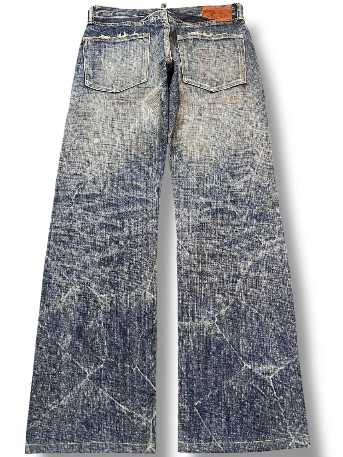 POST ARCHIVE FACTION (PAF) Vintage Eternal Mudwash Honeycomb Distressed Denim Size US 30 / EU 46 - 6 Thumbnail