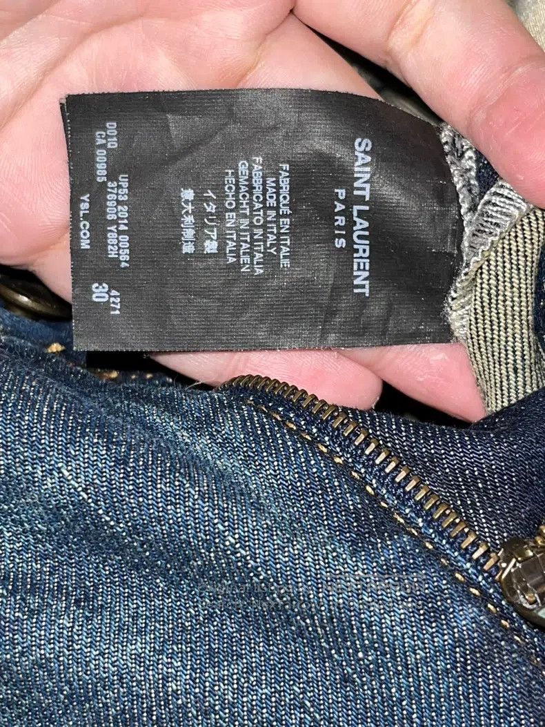 Saint Laurent Paris Saint Laurent Paris Ghoul Claw Water Ripple Basic Denim Pa Size US 30 / EU 46 - 4 Thumbnail