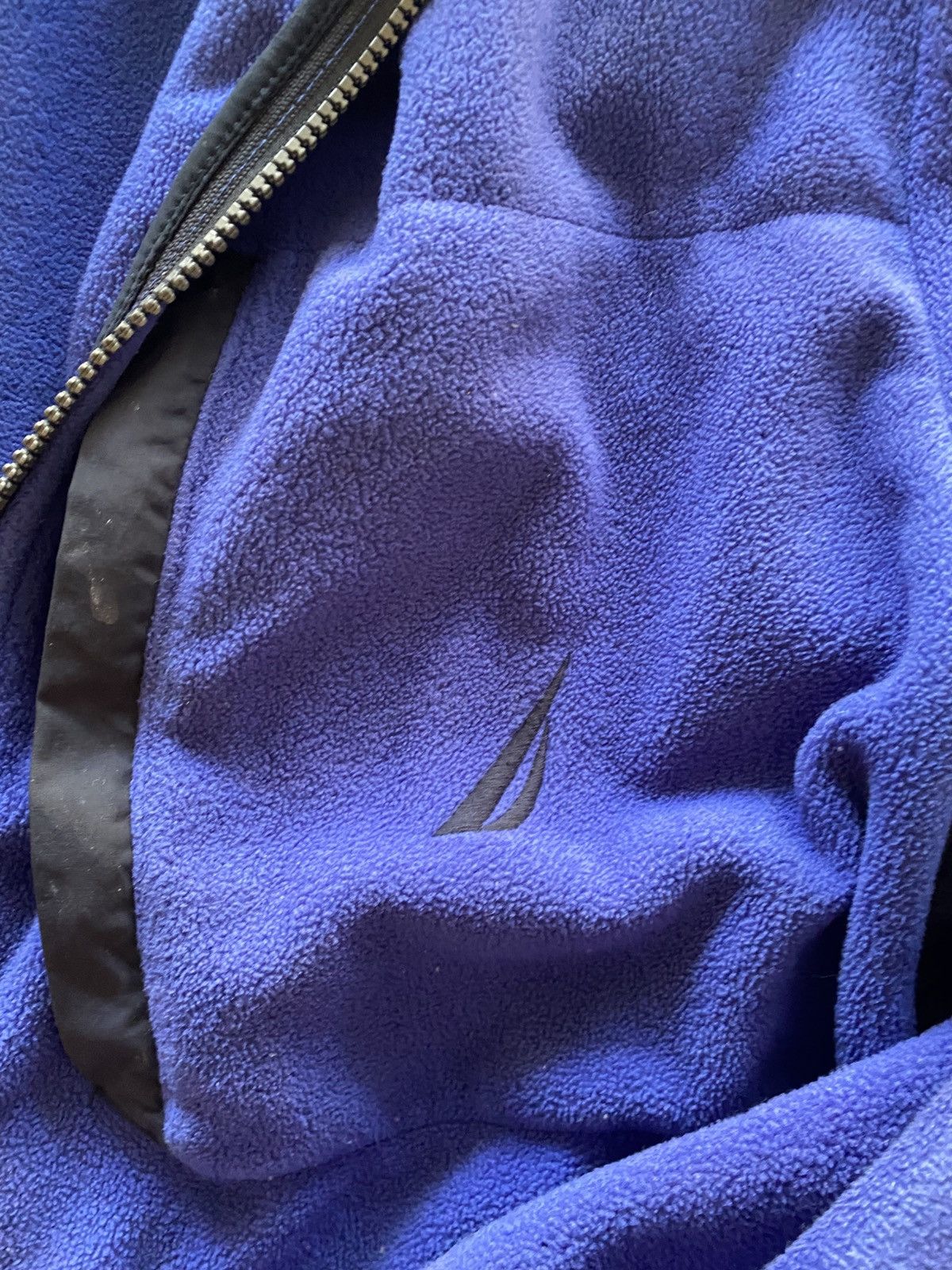Nautica Vintage Blue Nautica Double Zipper Jacket Fleece Size US L / EU 52-54 / 3 - 2 Thumbnail