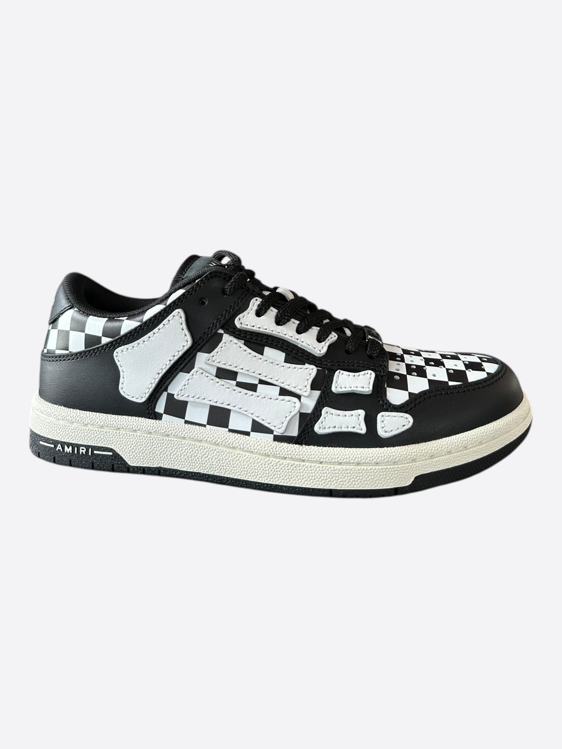 Amiri Amiri Black & White Checkered Skel Low Top Women's Sneakers Size US 7 / IT 37 - 1 Thumbnail