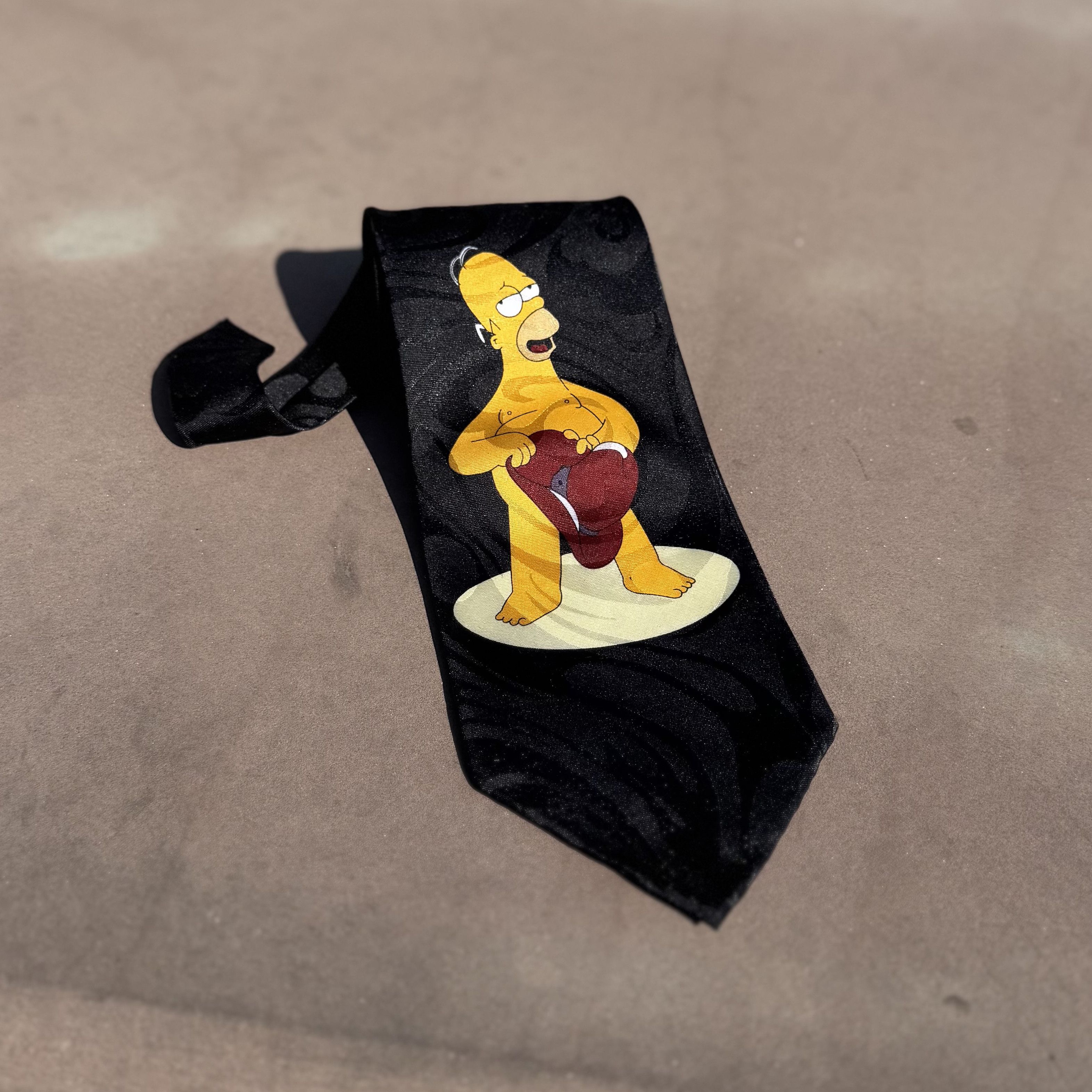 Cartoon Network Vintage naked Homer Simpson tie Humor Size ONE SIZE - 1 Thumbnail