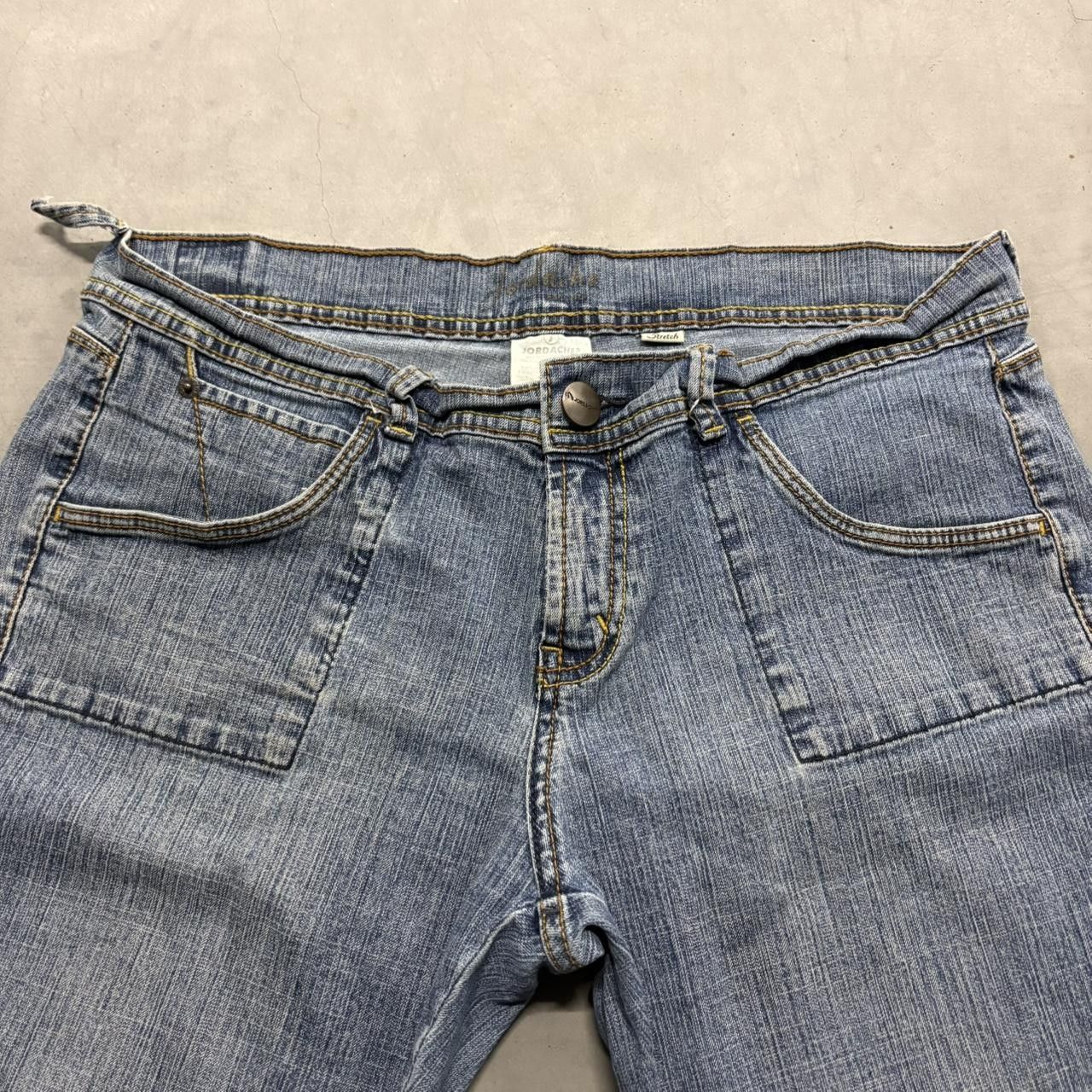 Vintage Crazy Vintage Y2K/2000s Flared Low Rise Medium Blue Wash Denim Jeans! Size US 34 / EU 50 - 2 Thumbnail