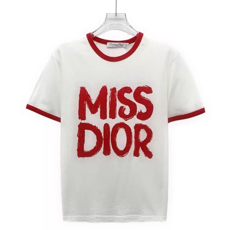 Dior Dior 24 white logo letter print cotton round-neck short-sl Size S / US 4 / IT 40 - 1 Thumbnail
