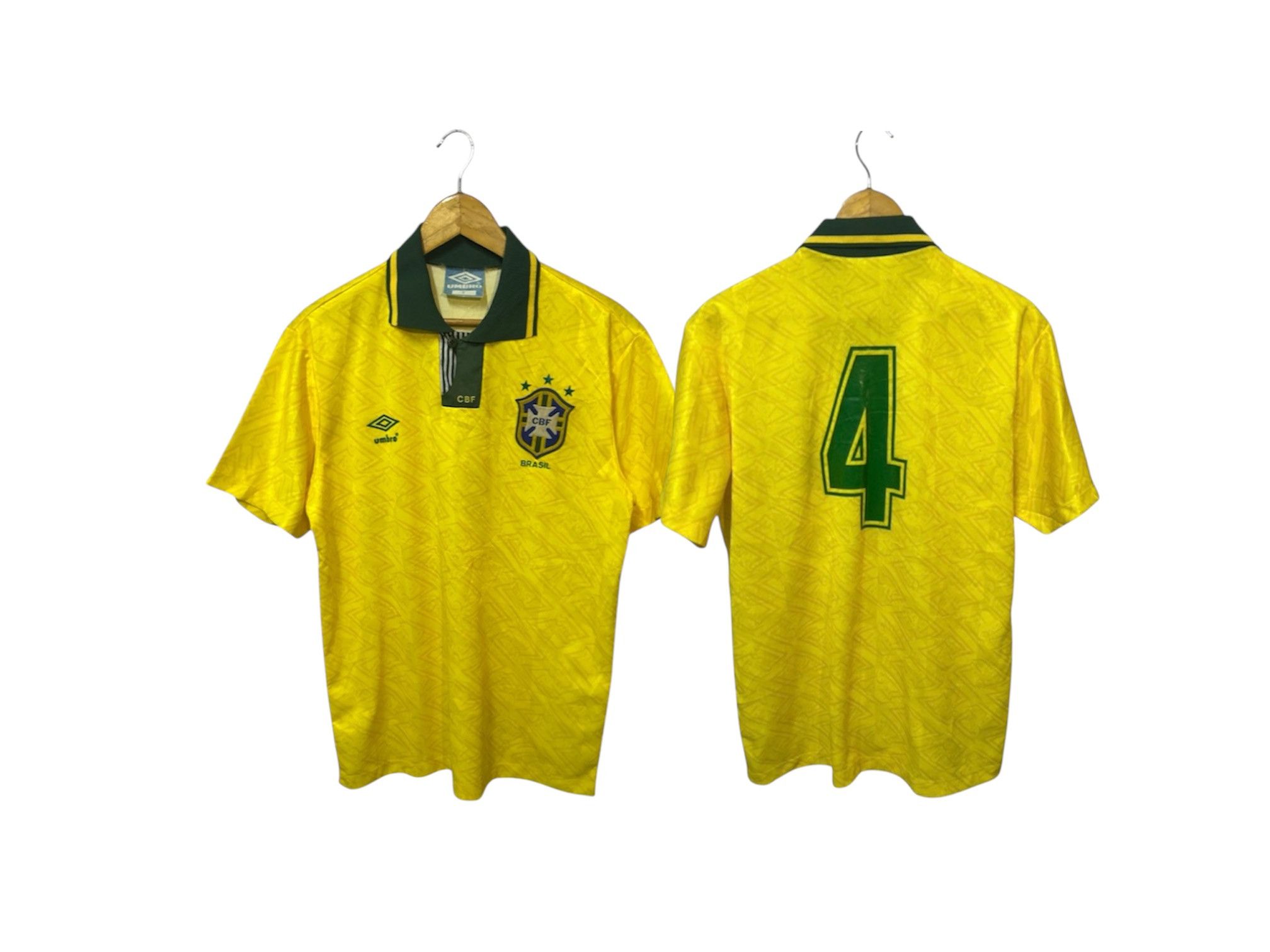 Umbro Rare BRAZIL 1991/1993 #4RicardoRocha soccer jersey UMBRO Size US L / EU 52-54 / 3 - 1 Thumbnail