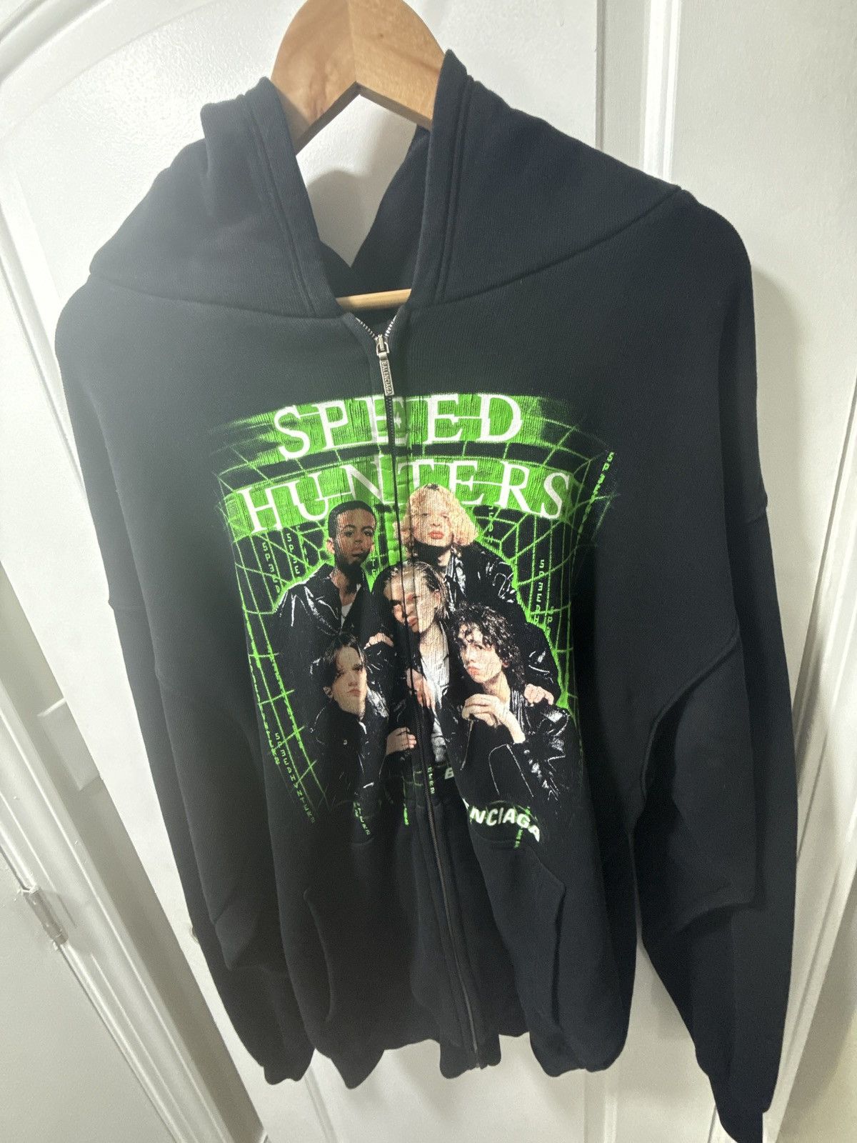 Pre-owned Balenciaga Speed Hunters Zip Up Hoodie In Black