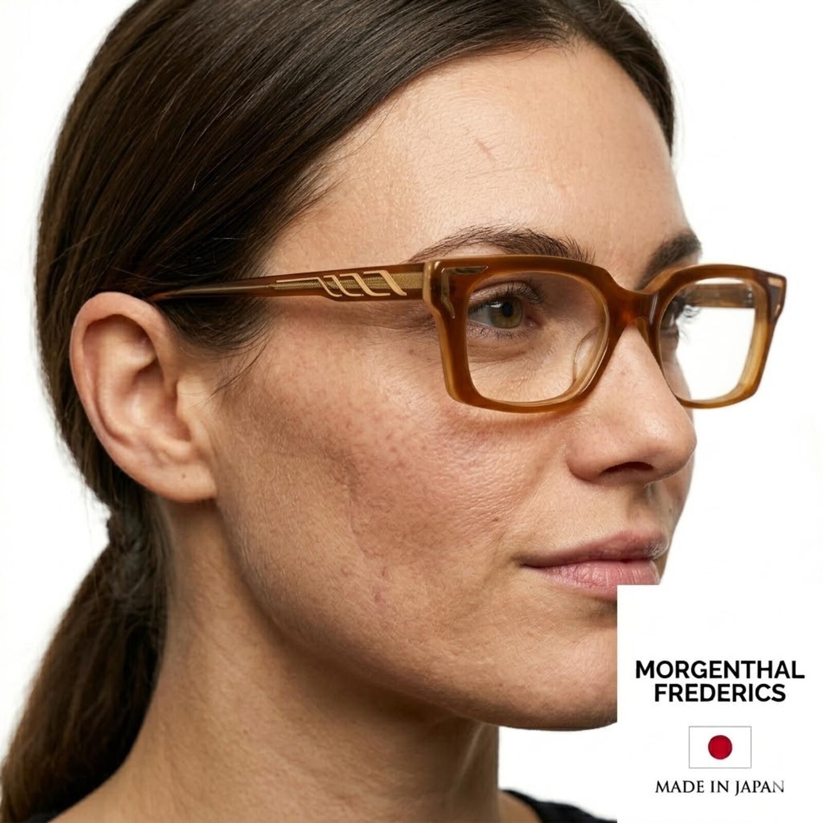 Other Morgenthal Frederics Dragonfly Eyeglasses Japan Amber Brown Size ONE SIZE - 1 Thumbnail