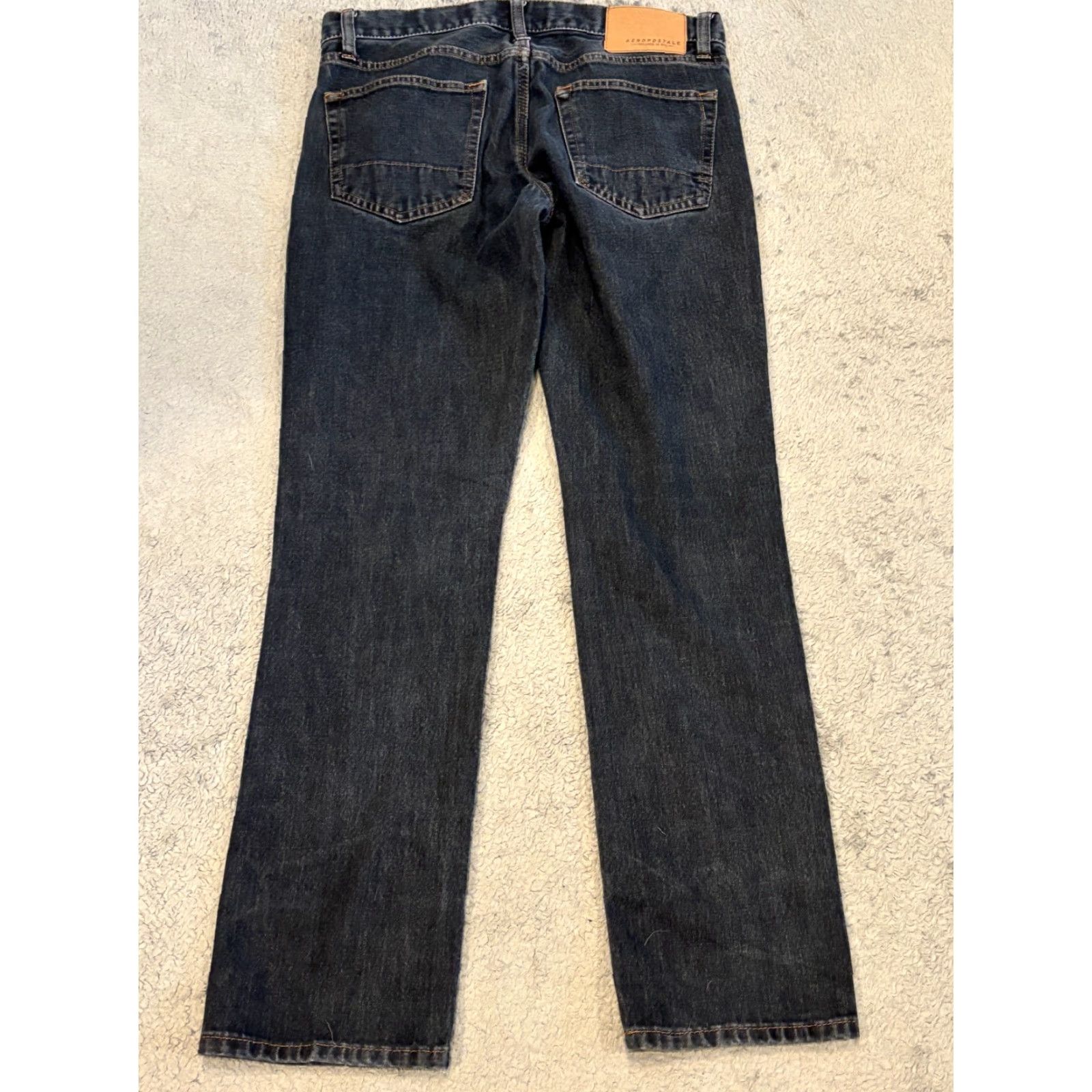 Vintage Aéropostale Jeans Mens Skinny Stretch Dark Wash Blue Denim Casual 29x30 30x30 Modern Slim Mens Baggy? Size US 29 - 6 Thumbnail