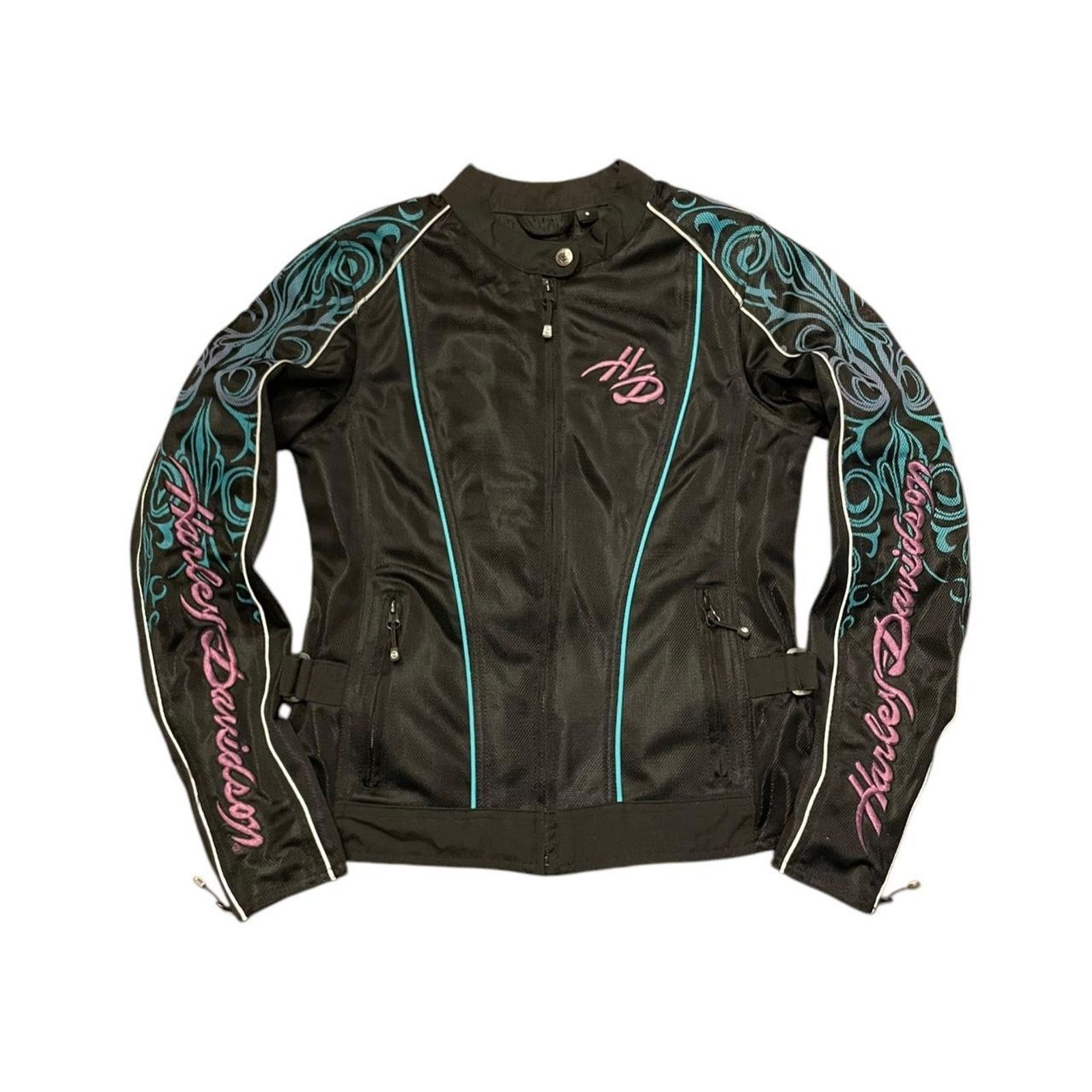 Harley Davidson VTG Y2K 2000s Harley Davidson tribal moto mesh riding jacket Size S / US 4 / IT 40 - 1 Thumbnail