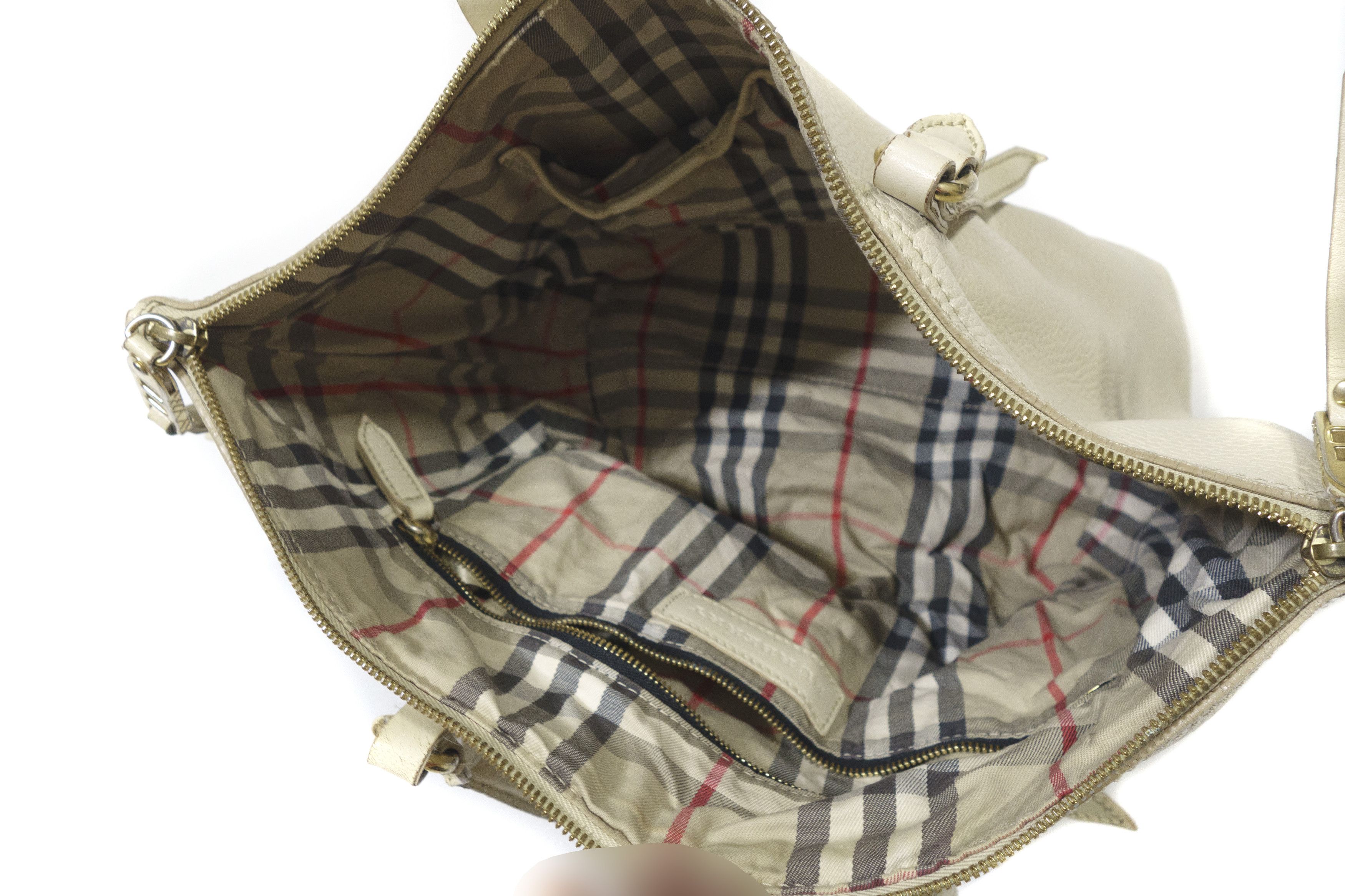 Burberry Calf Leather Logo Nova Check Lining Bag Size ONE SIZE - 9 Thumbnail