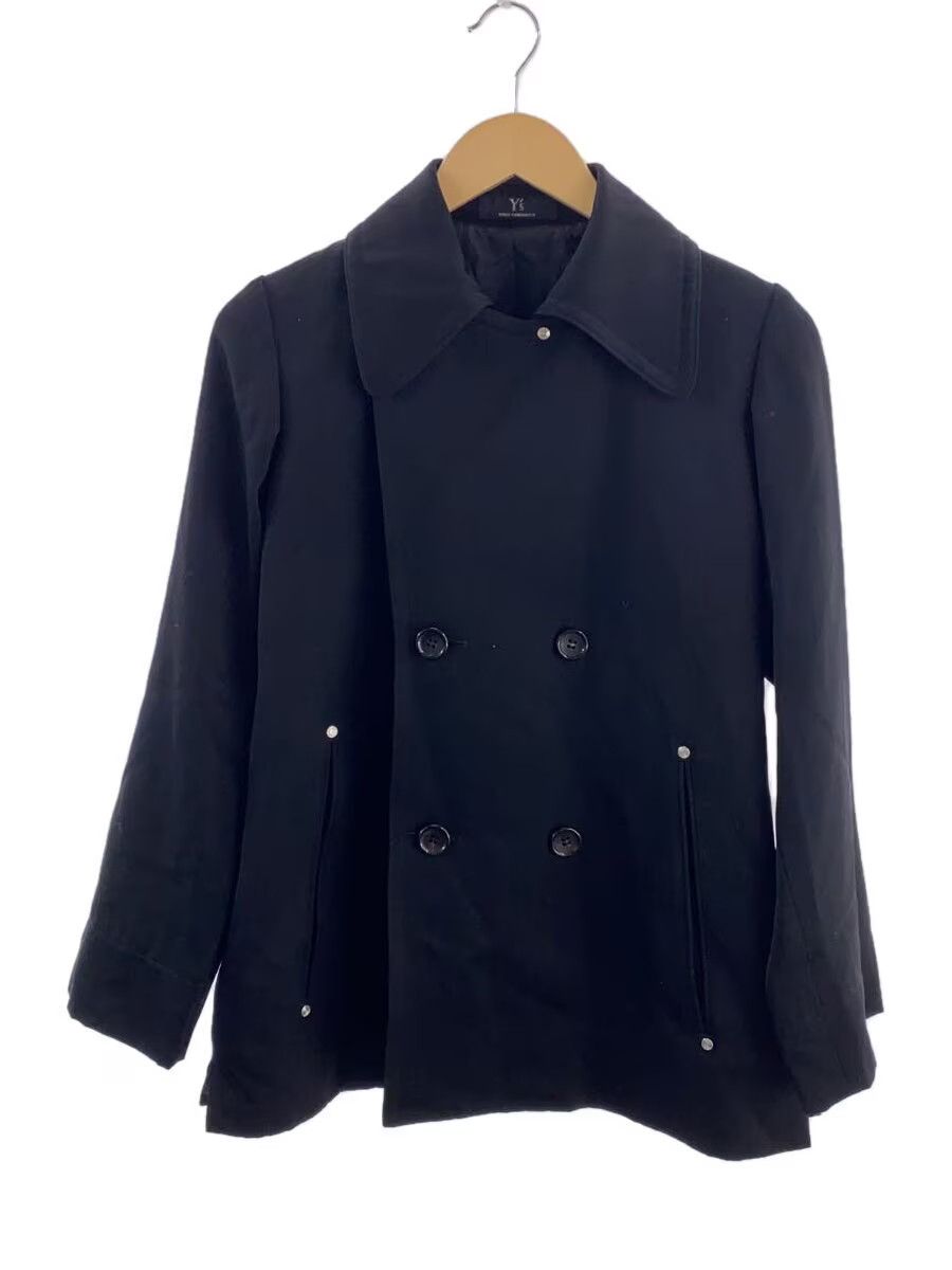 Y's × Yohji Yamamoto Double Breasted Wool Pea Jacket Size L / US 10 / IT 46 - 1 Thumbnail