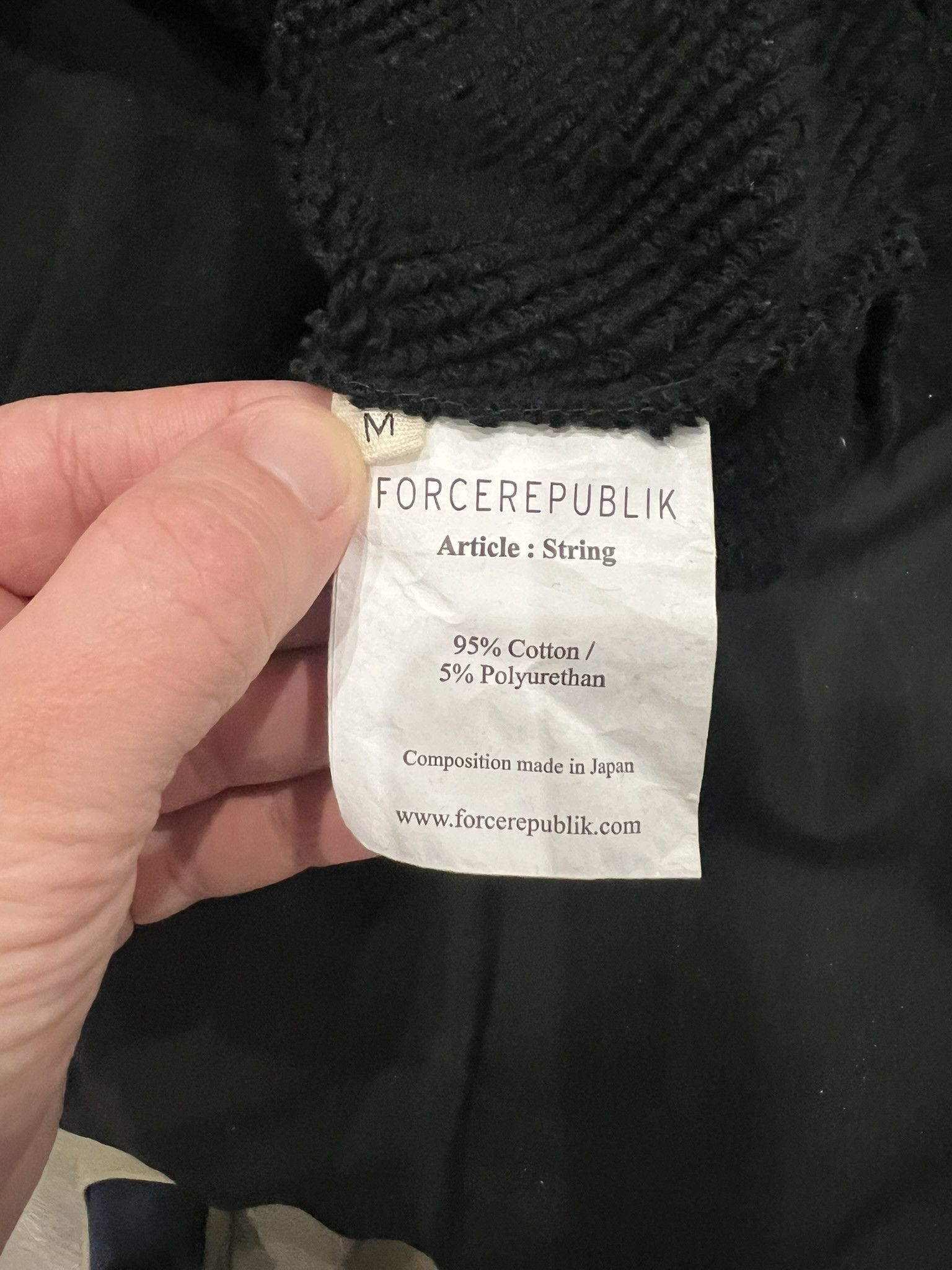 Other Forcerepublik String Hoodie - Japanese Cotton Blend Size US M / EU 48-50 / 2 - 5 Thumbnail