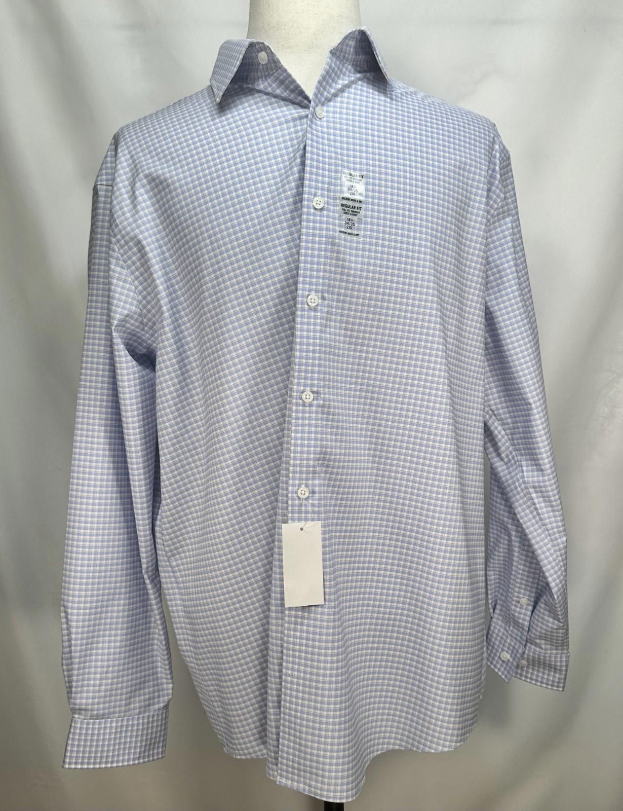 Michael Kors Michael Kors Regular Fit Comfort Stretch Shirt Blue Mens 2XL Size US XXL / EU 58 / 5 - 1 Thumbnail