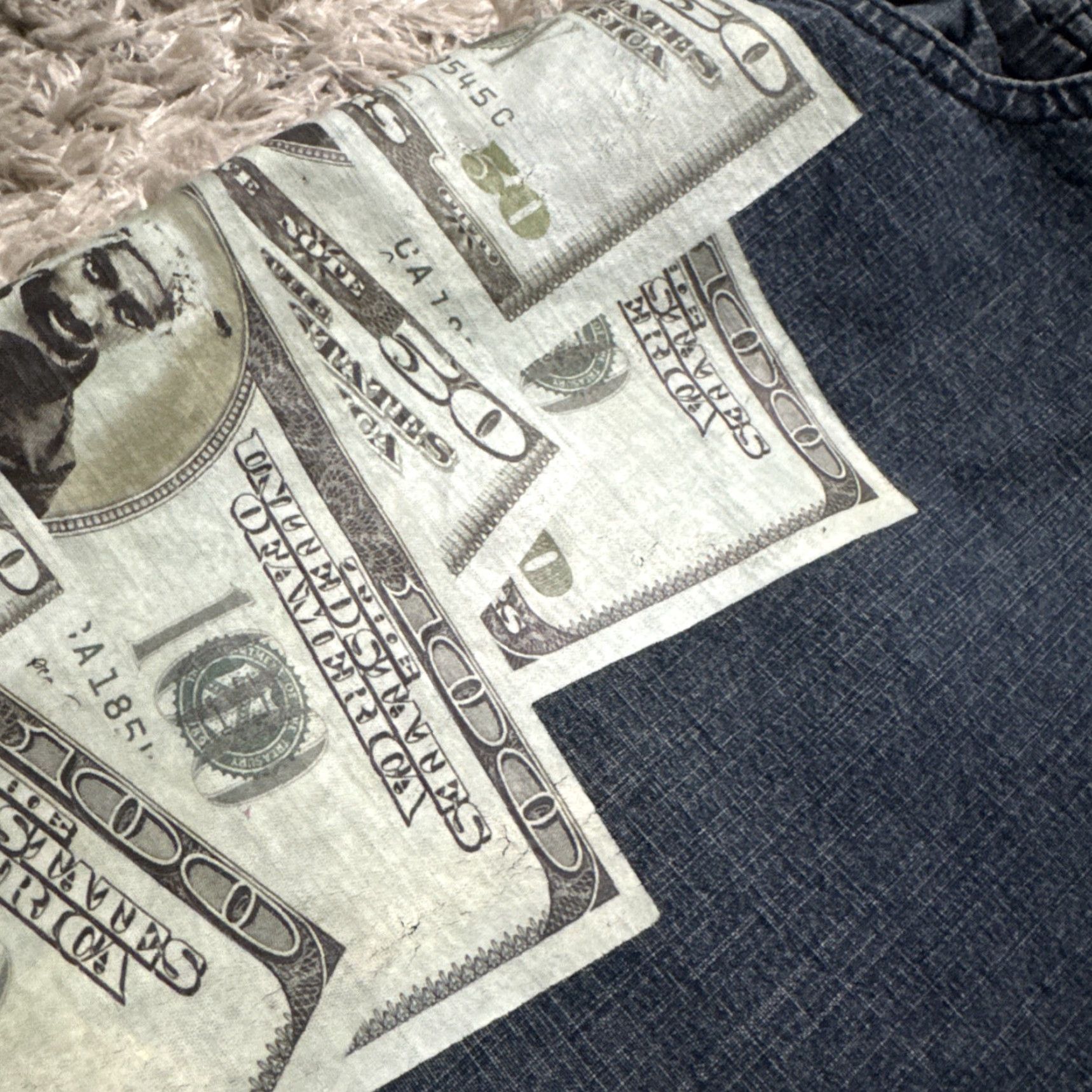 Vintage VINTAGE Makaveli Jeans Baggy 90s Dollar Bills Money Blue Denim Wide-Leg Men 42x34 Womens? Mens Size US 42 / EU 58 - 4 Thumbnail