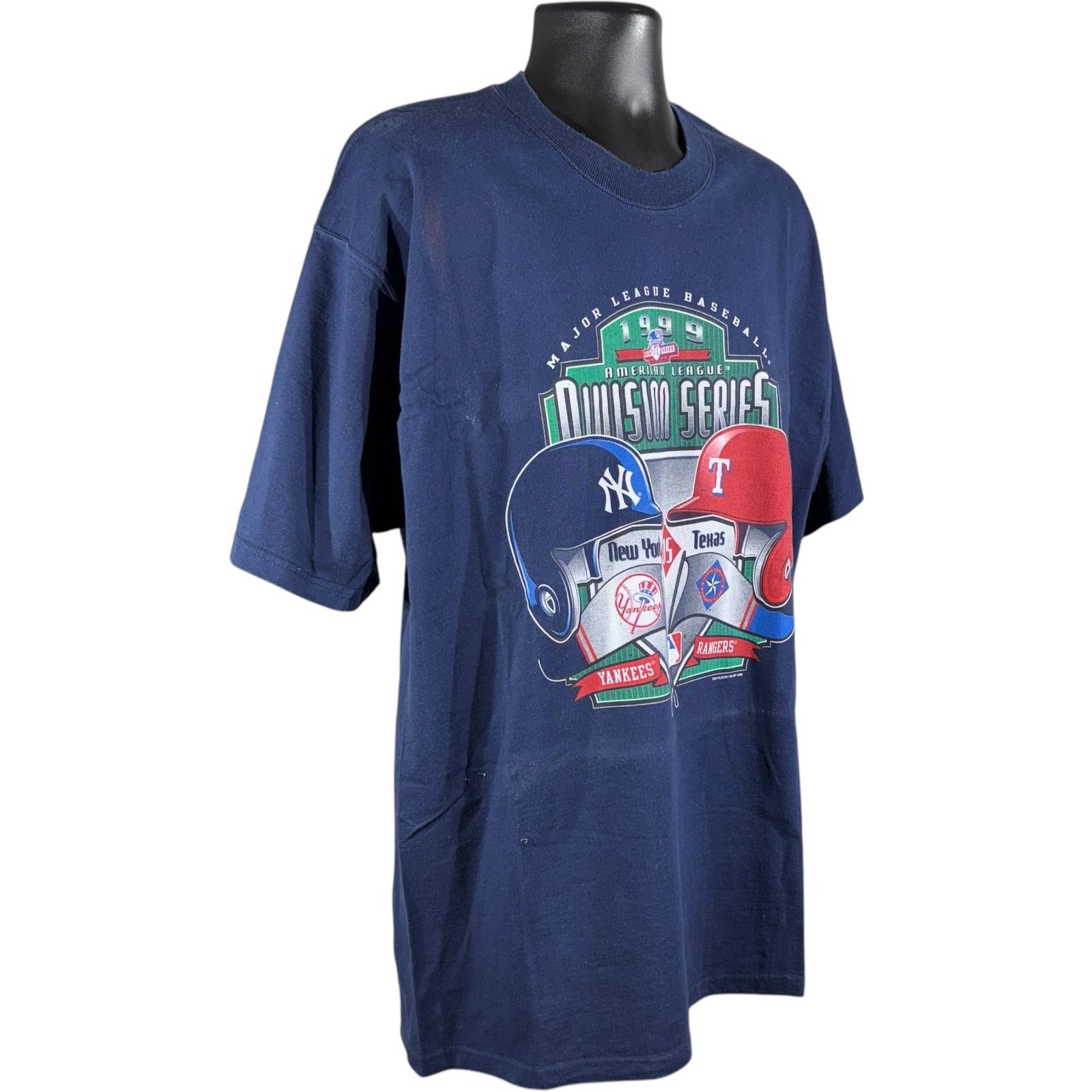 Pro Player VTG NY Yankees vs TX Rangers Division Series MLB Tee '99 XL Size US XL / EU 56 / 4 - 4 Thumbnail