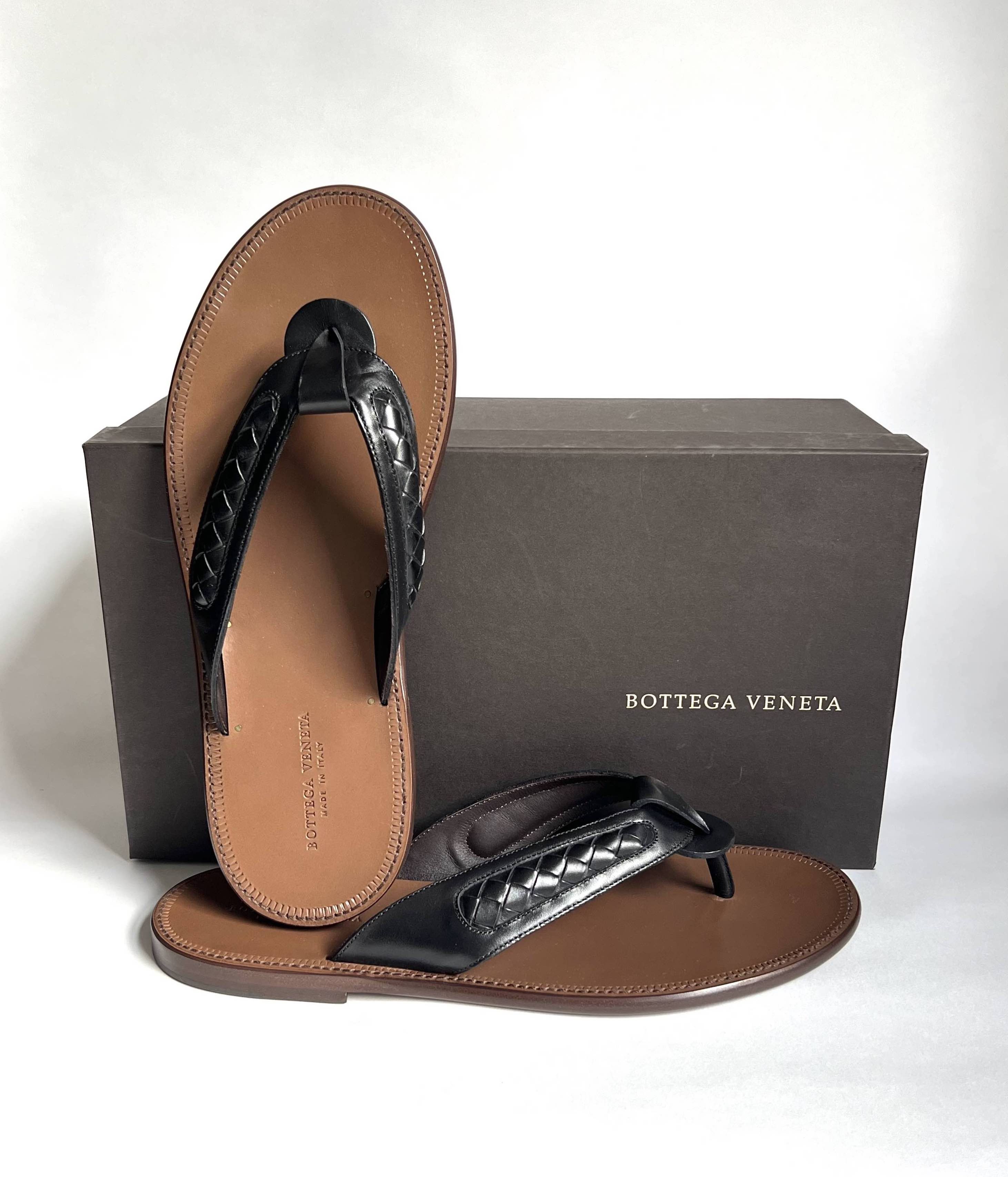 Bottega Veneta Bottega Veneta Woven Leather Sandal Size US 10.5 / EU 43-44 - 1 Thumbnail