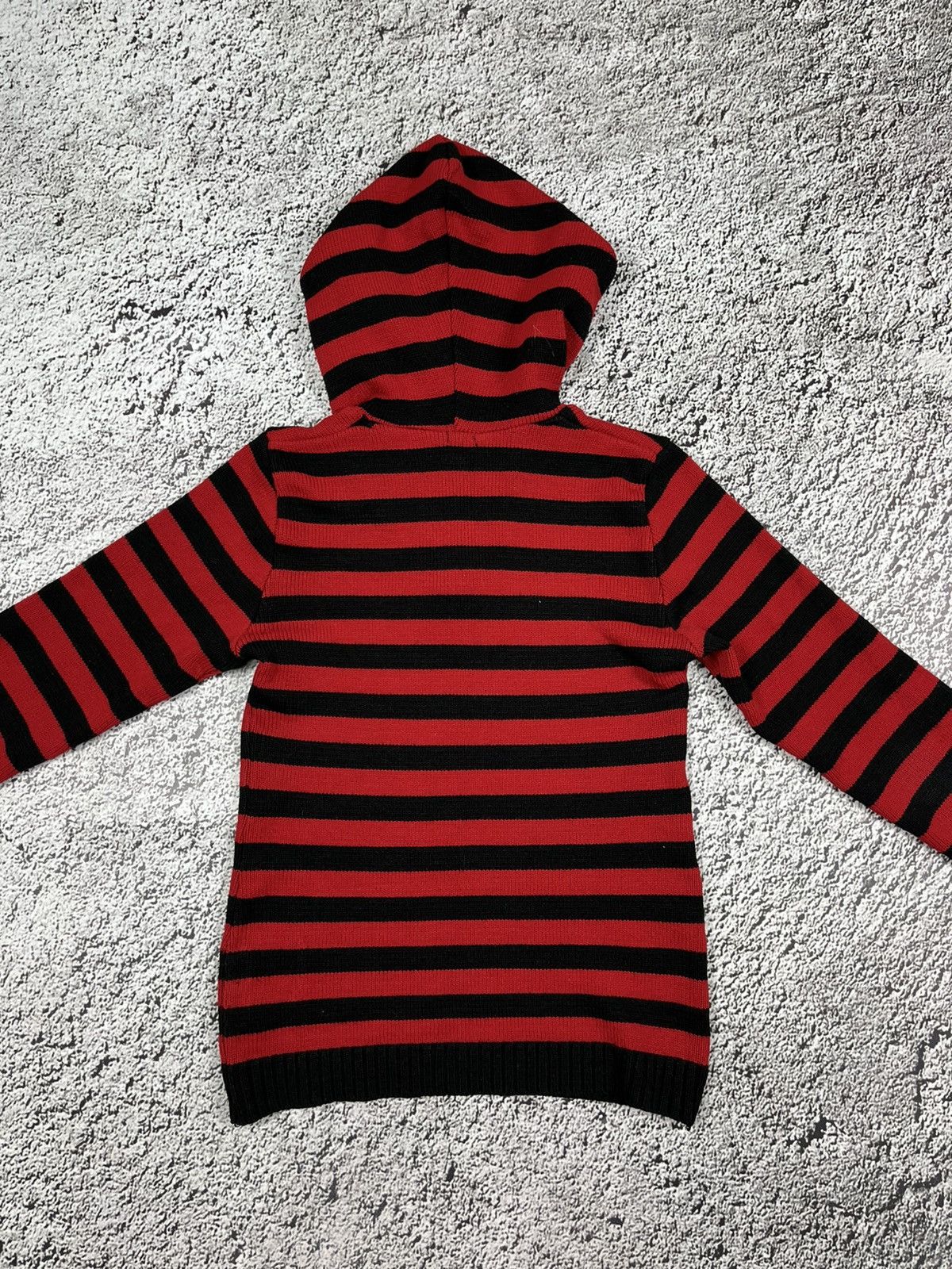 Japanese Brand Vintage Y2K striped Nirvana style hooded sweater size S Size S / US 4 / IT 40 - 4 Thumbnail