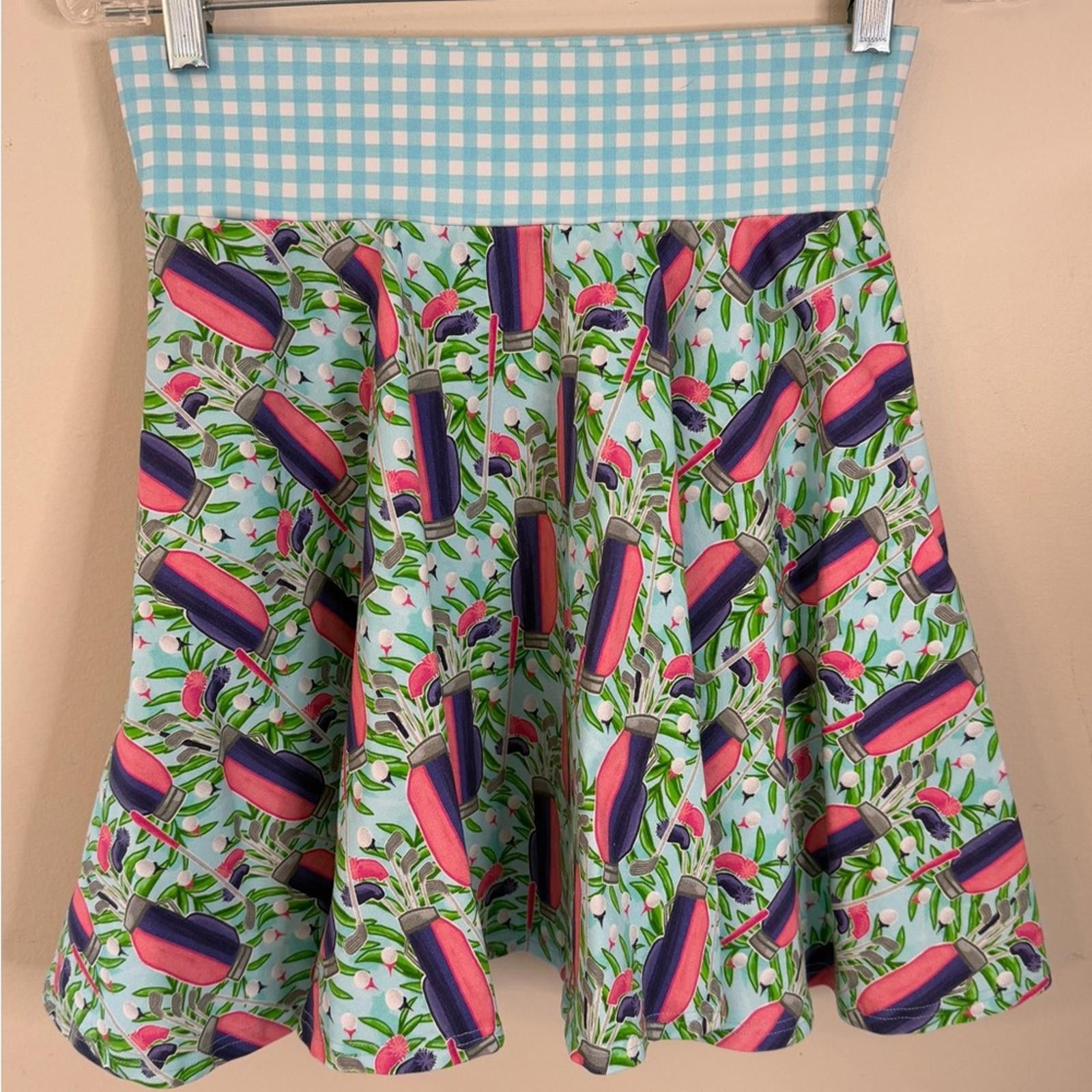 Other Sweet Petunia Clothing golf club print mini skirt SZ SM Size 28" / US 6 / IT 42 - 1 Thumbnail